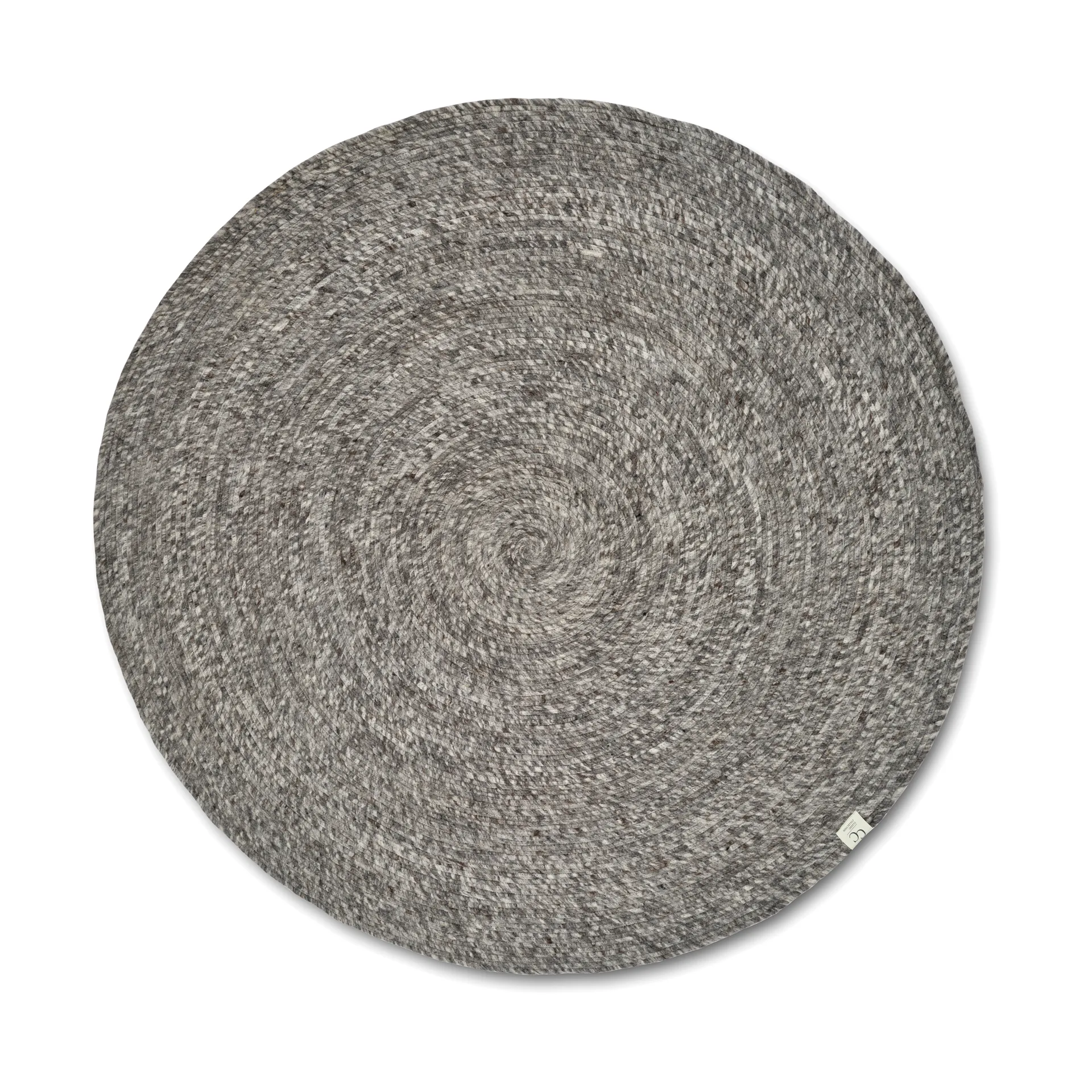 Tapis en laine Merino rond Ø240 cm, Grey Classic Collection