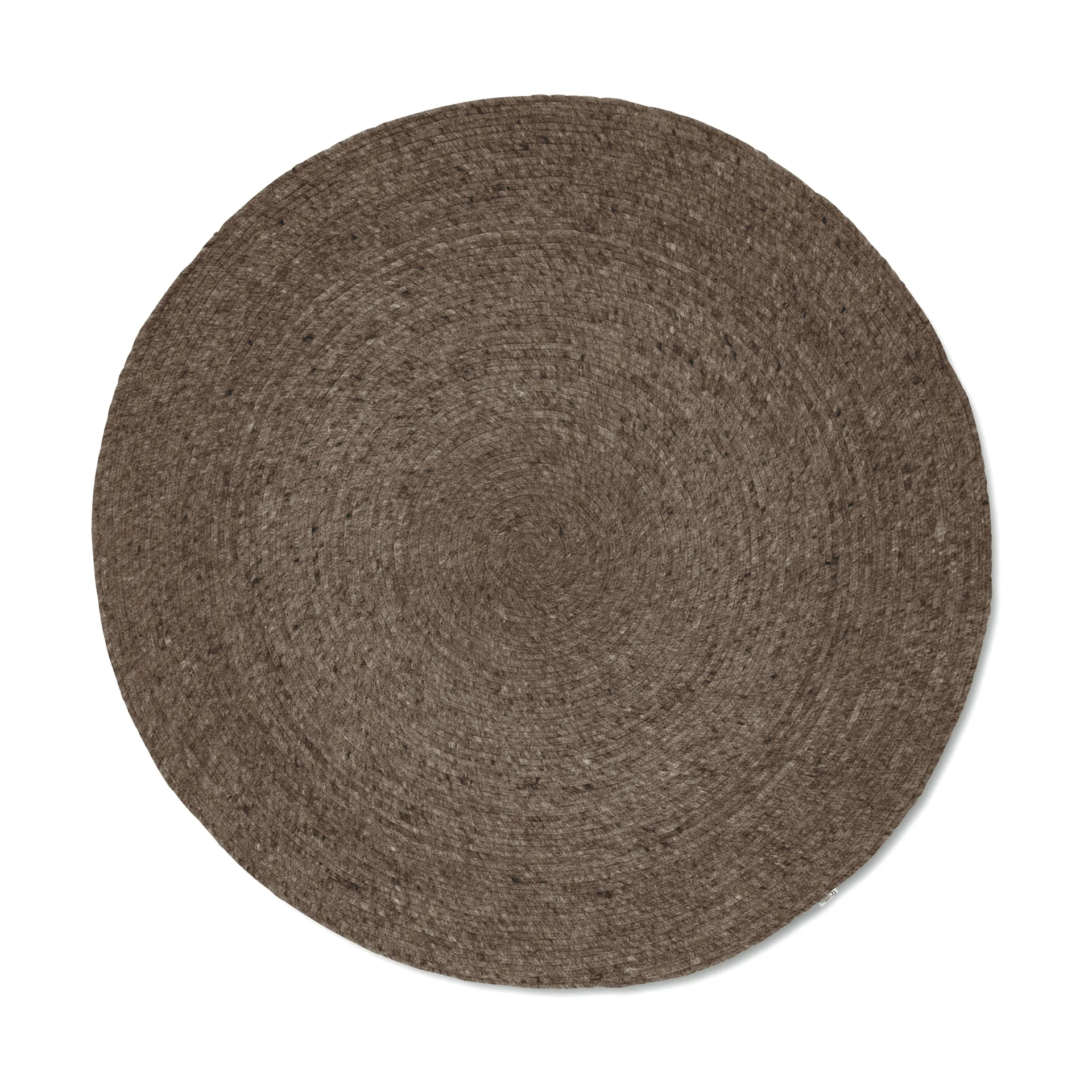Tapis en laine Merino rond Ø240 cm, Marron Classic Collection