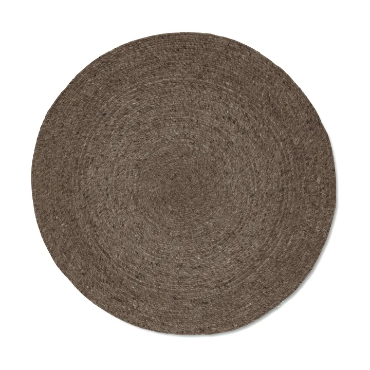 Tapis en laine Merino rond Ø240 cm - Marron - Classic Collection