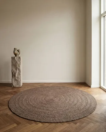 Tapis en laine Merino rond Ø240 cm - Marron - Classic Collection