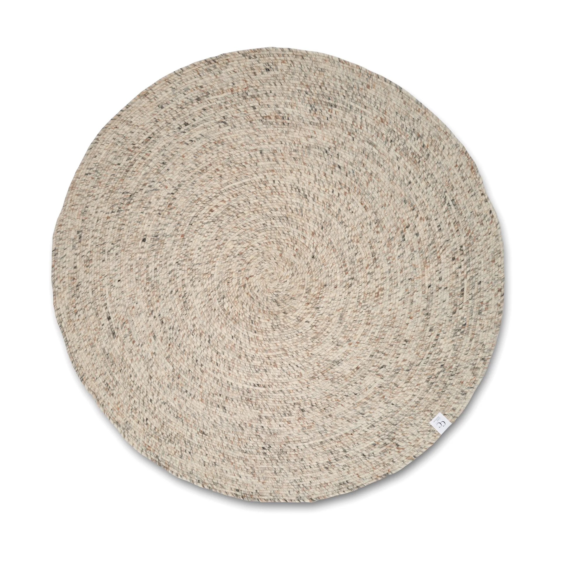 Tapis en laine Merino rond Ø240 cm, Natural beige Classic Collection