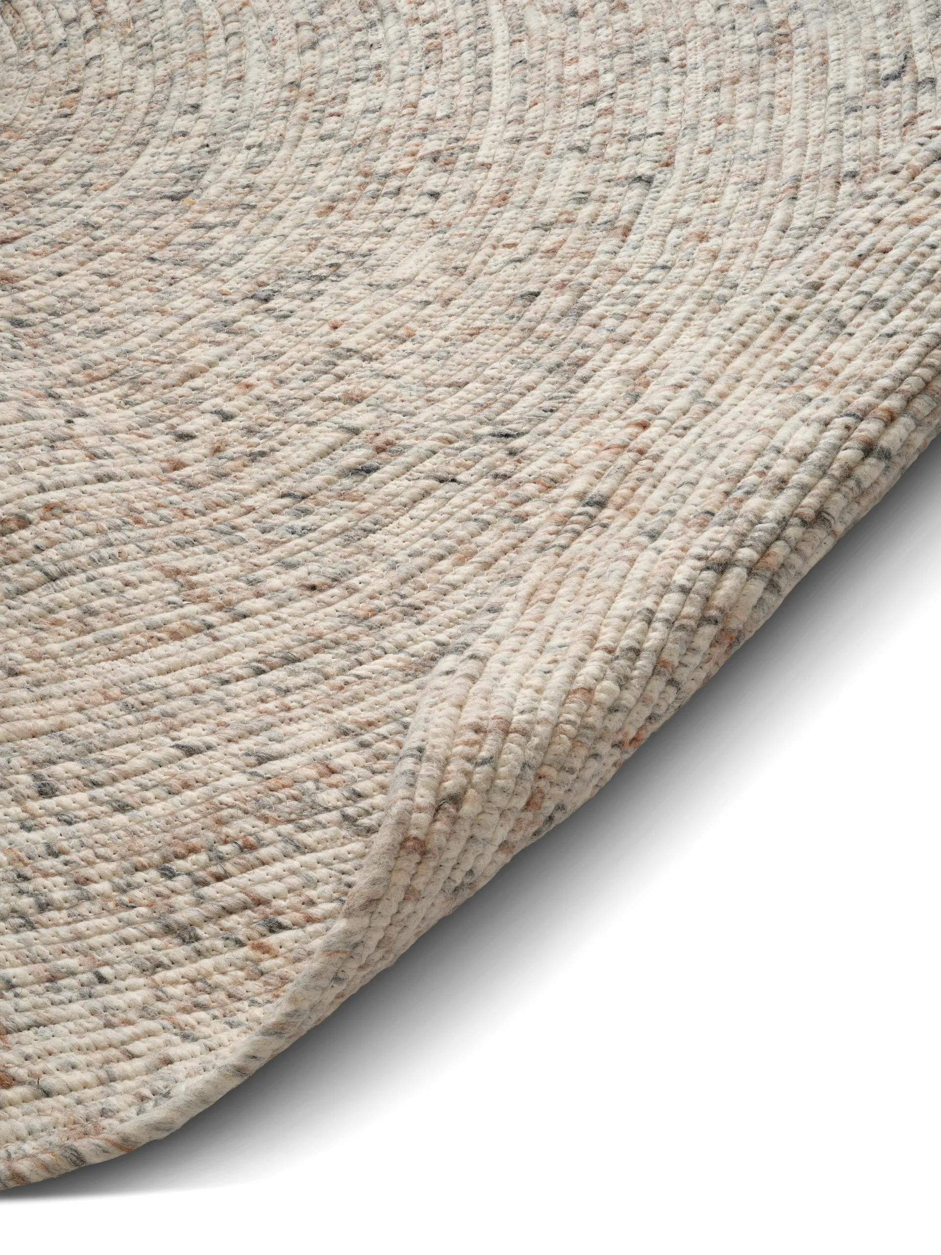 Tapis en laine Merino rond Ø240 cm, Natural beige Classic Collection