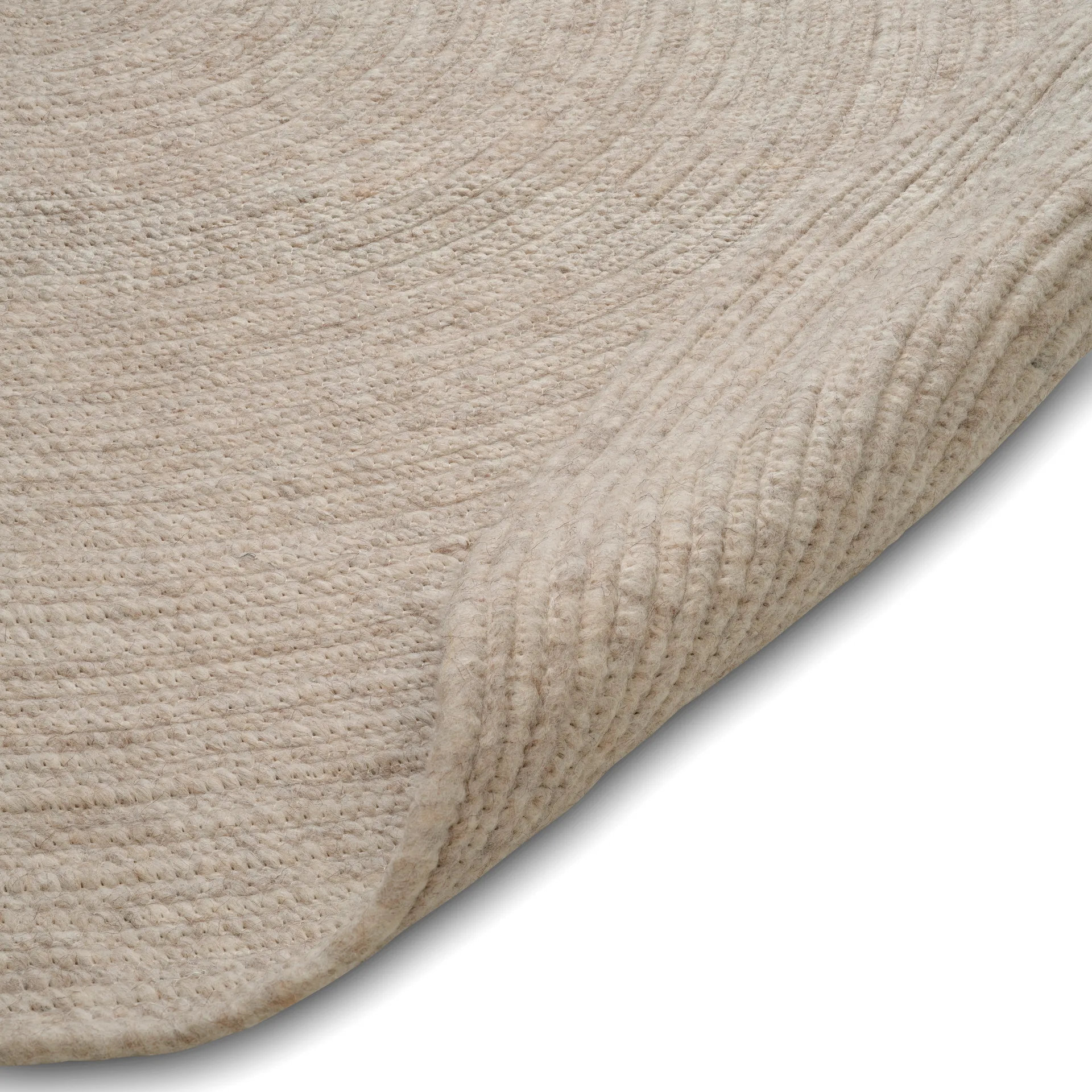 Tapis en laine Merino rond Ø240 cm, Oat Classic Collection