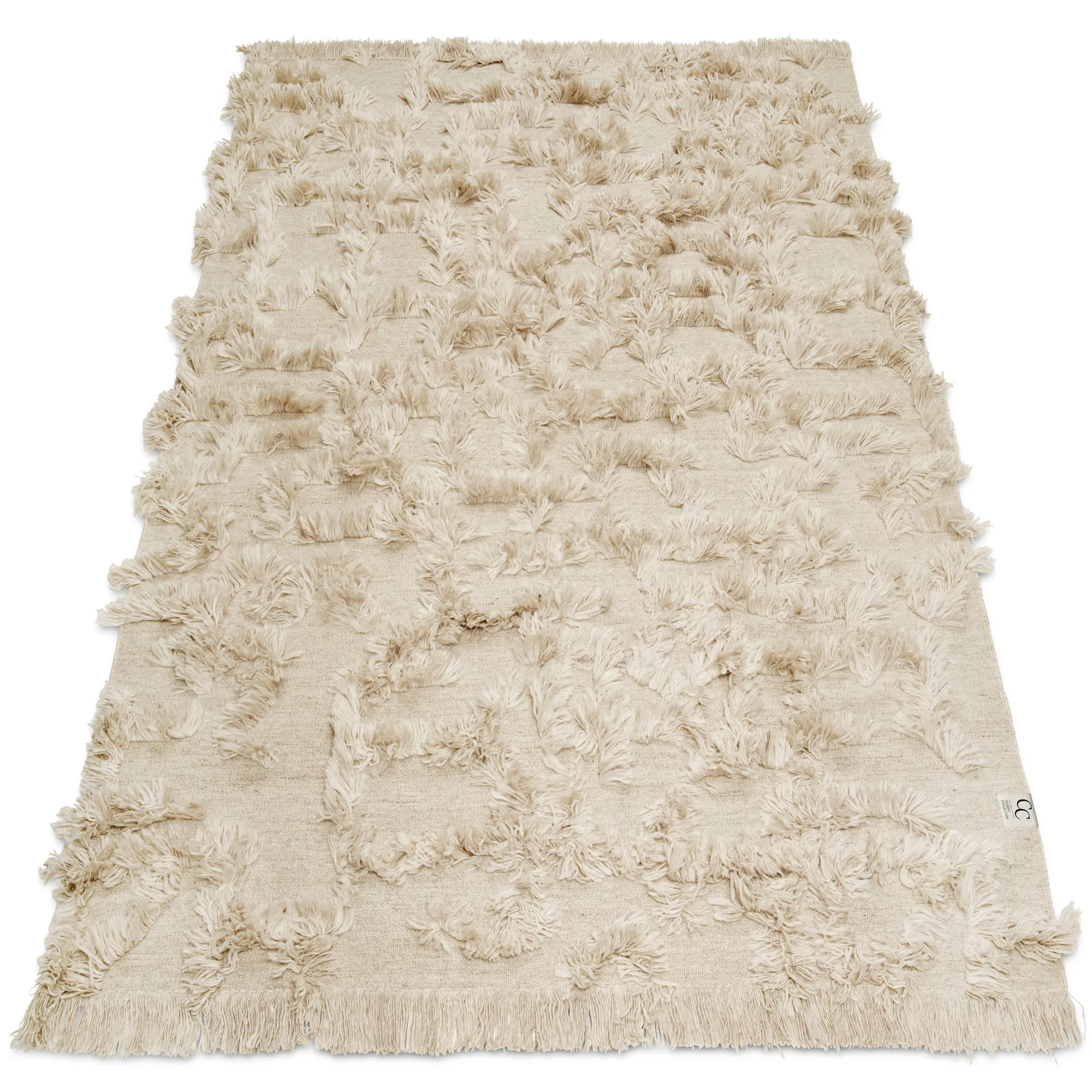 Tapis en laine Rio 170x230 cm, Beige Classic Collection