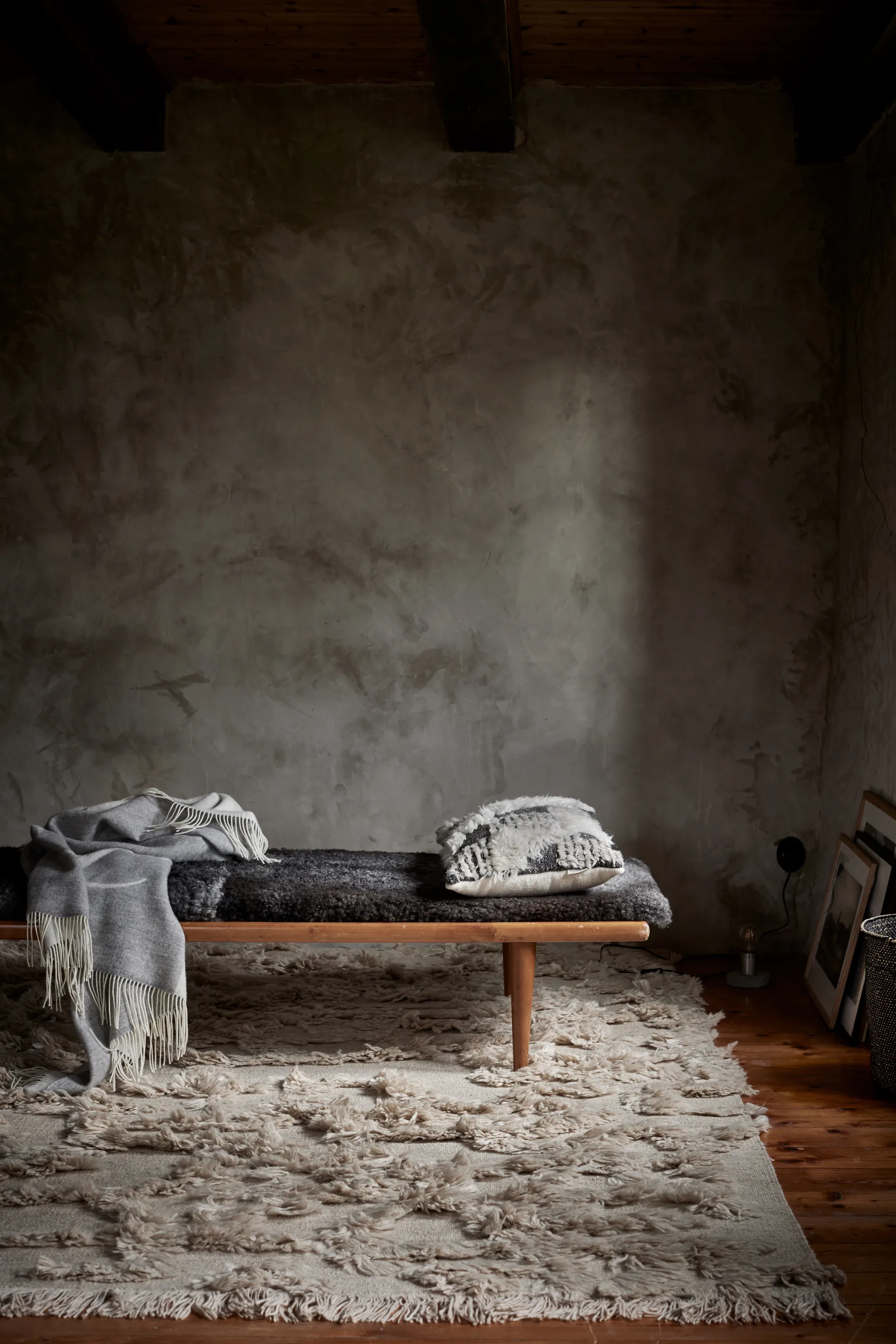 Tapis en laine Rio 200x300 cm, Beige Classic Collection