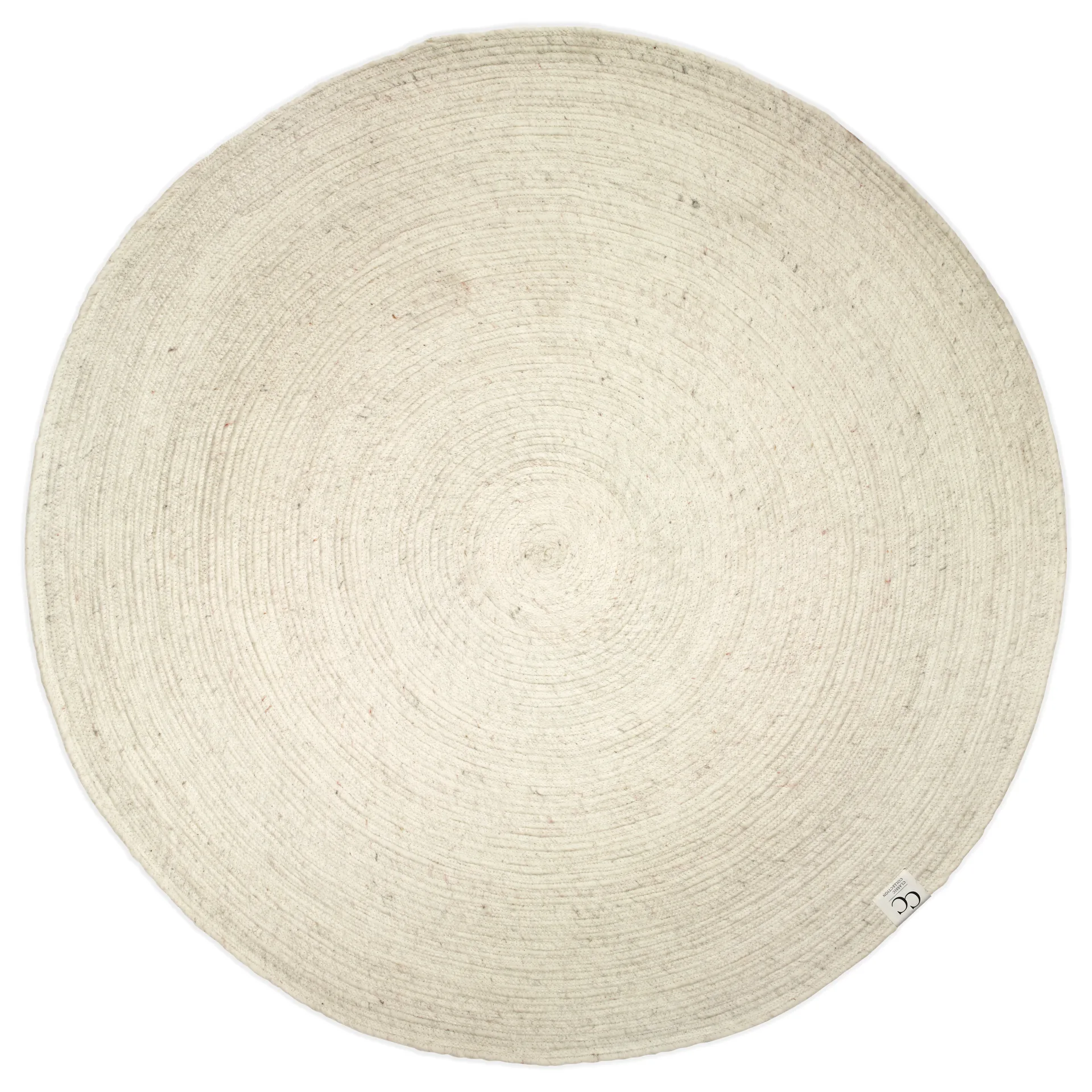 Tapis en laine rond Merino Ø160 cm, Blanc Classic Collection