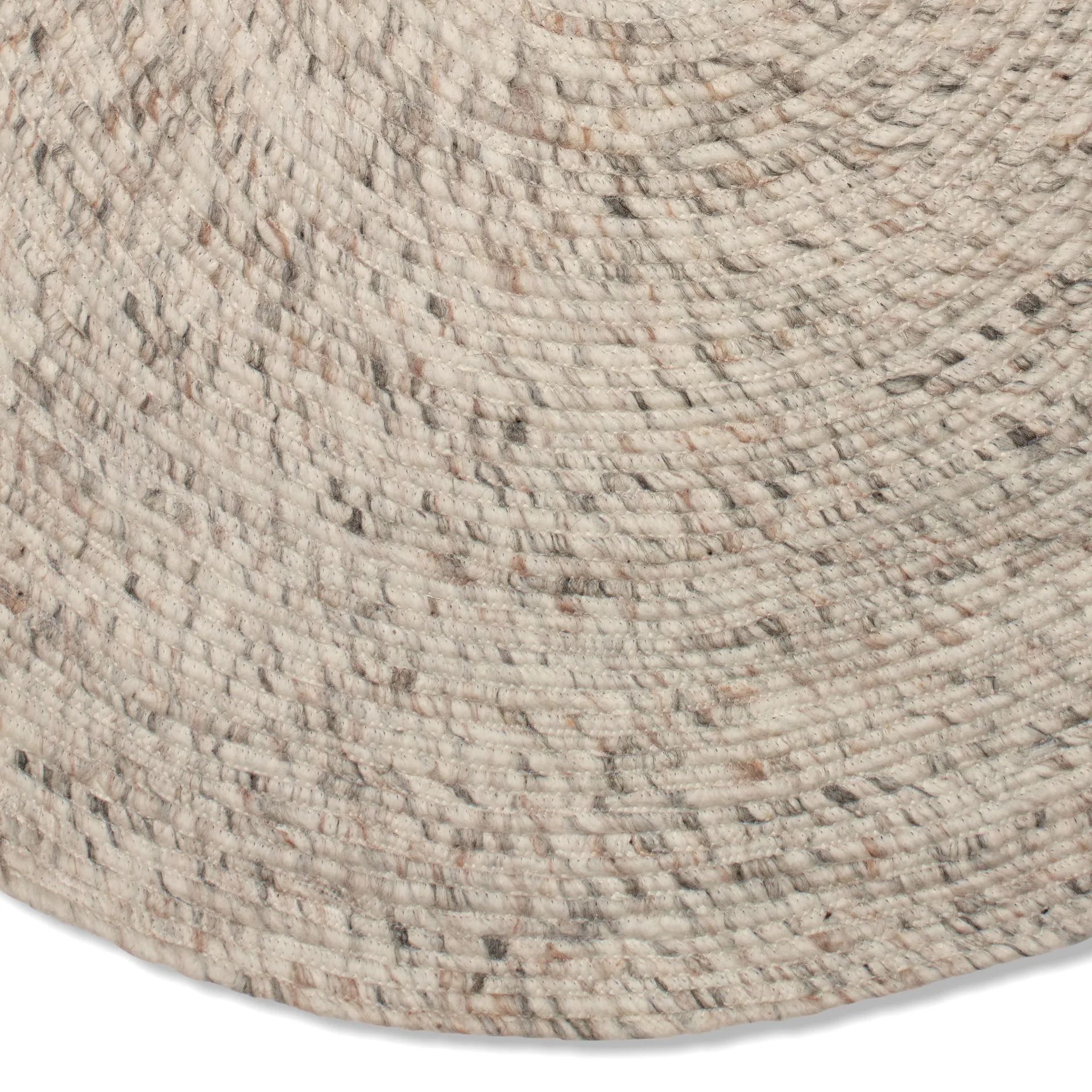 Tapis en laine rond Merino Ø200 cm, Beige Classic Collection