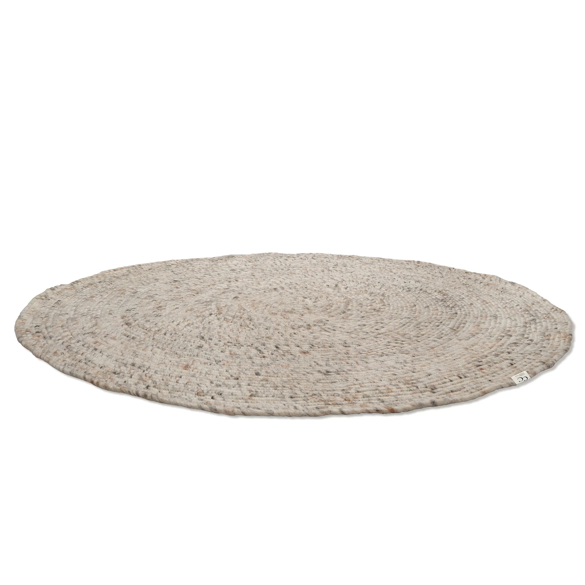 Tapis en laine rond Merino Ø200 cm, Beige Classic Collection