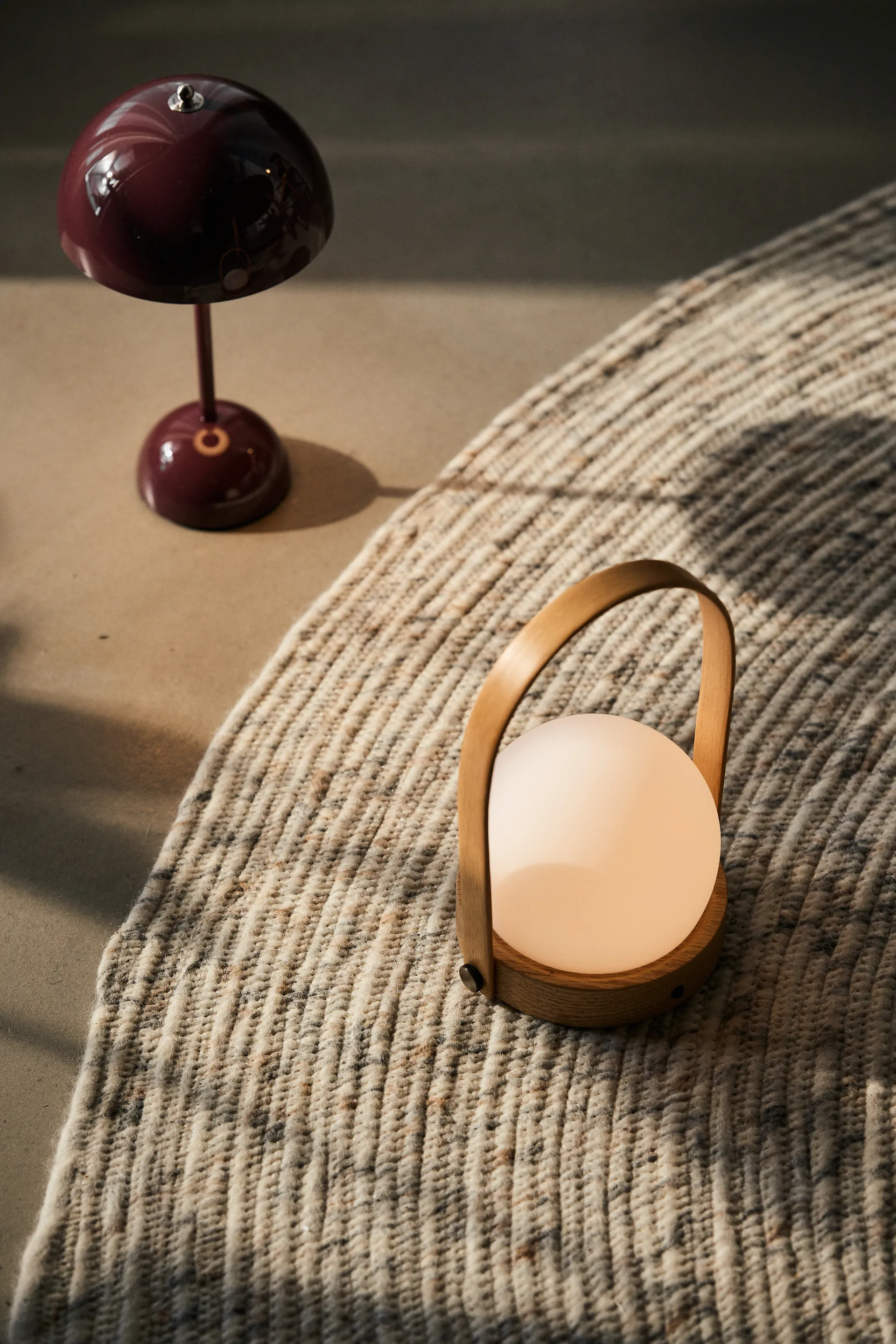 Tapis en laine rond Merino Ø200 cm, Beige Classic Collection