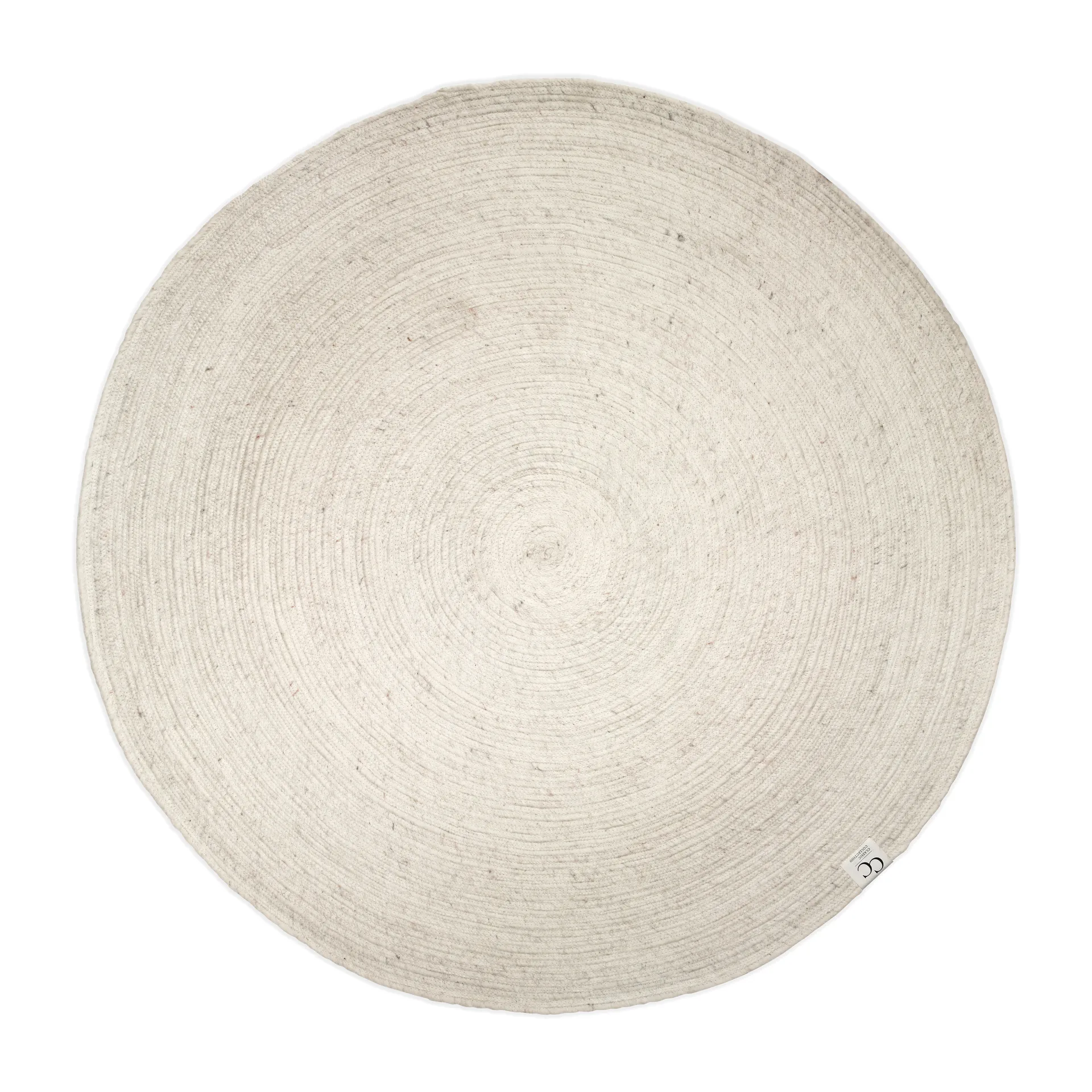 Tapis en laine rond Merino Ø200 cm, Blanc Classic Collection