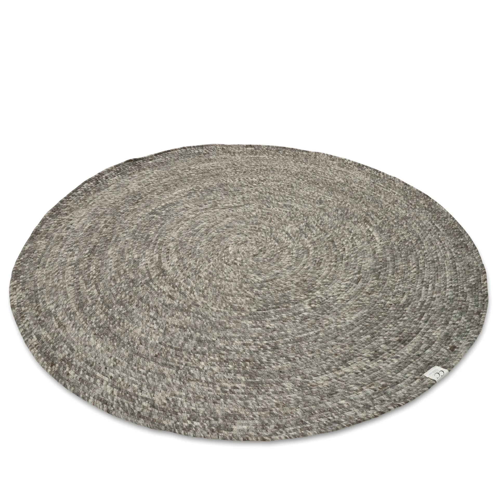 Tapis en laine rond Merino Ø200 cm, Gris Classic Collection