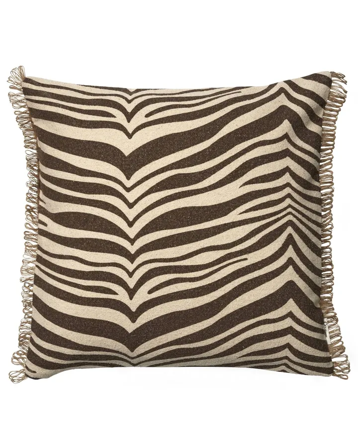 Zebra coussin - Marron-naturel, 50x50 cm - Classic Collection
