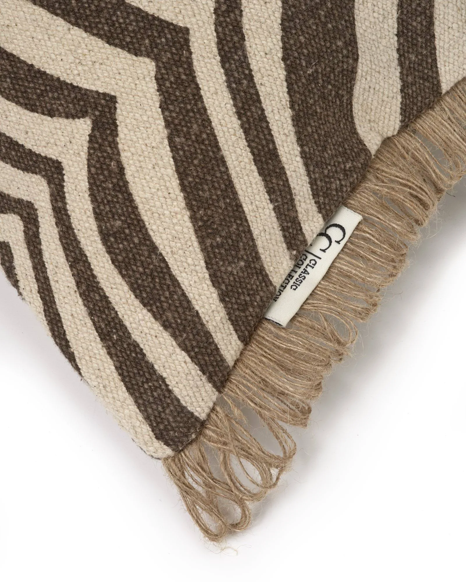 Zebra coussin, Marron-naturel, 50x50 cm Classic Collection