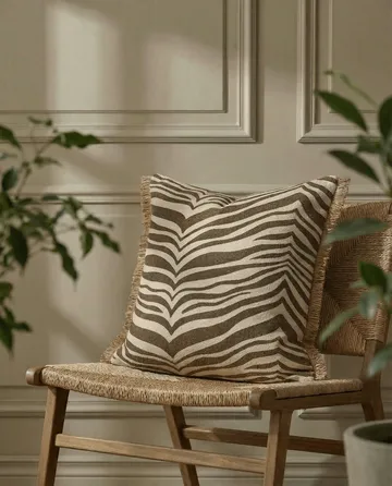 Zebra coussin - Marron-naturel, 50x50 cm - Classic Collection