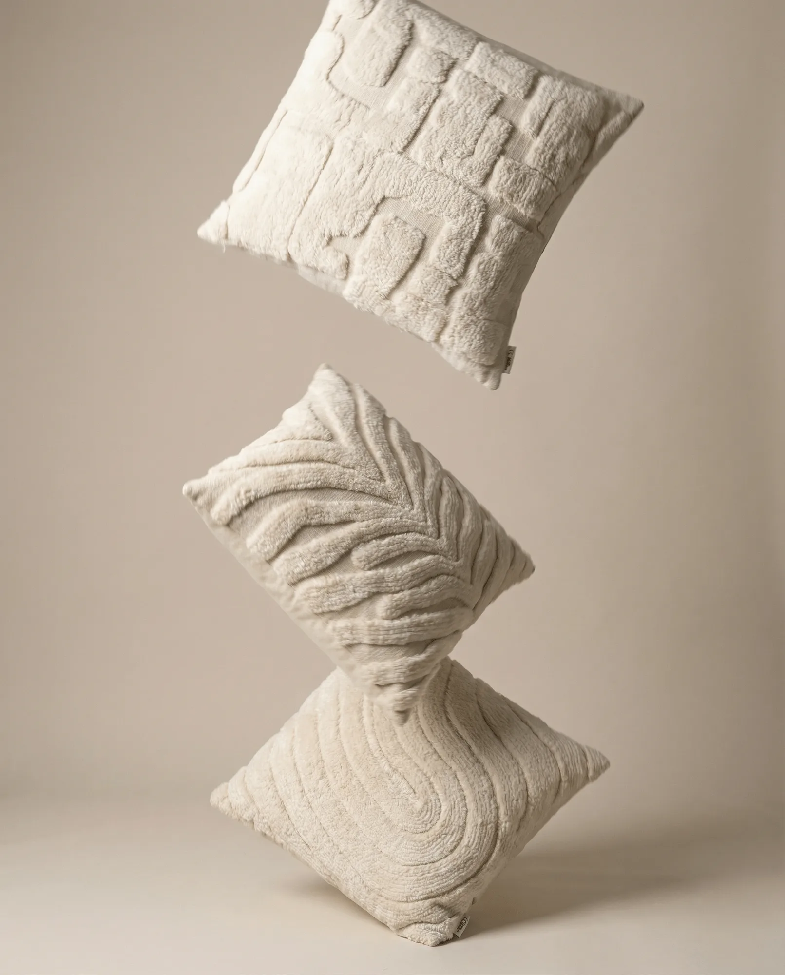Zebra Tuft housse de coussin, Off white, 50x50 cm Classic Collection