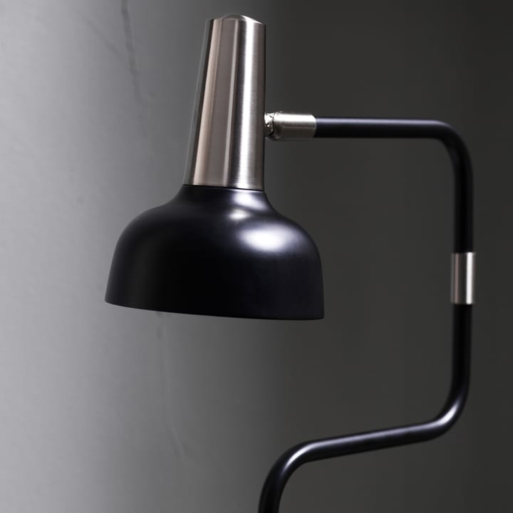 Lampadaire Ray, noir, détails en nickel CO Bankeryd