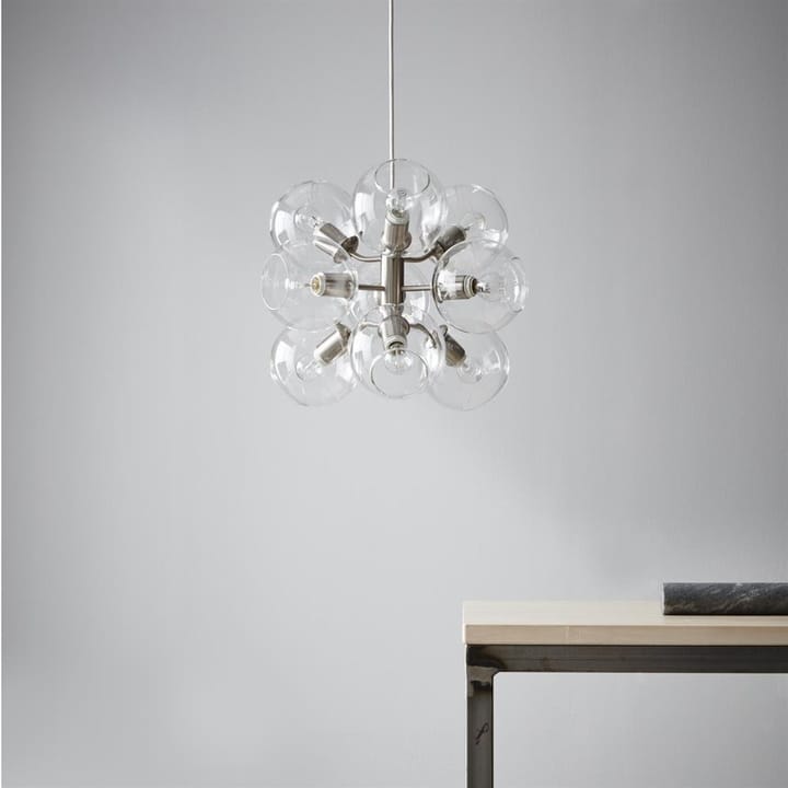 Lampe à suspension Tage, argenté-verre transparent CO Bankeryd