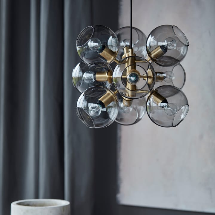Lampe à suspension Tage, laiton- verre de couleur CO Bankeryd