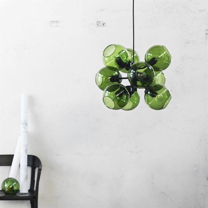 Lampe à suspension Tage, noir-verre vert CO Bankeryd