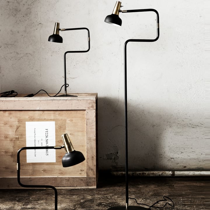 Lampe sur pied Ray, Noir-laiton CO Bankeryd