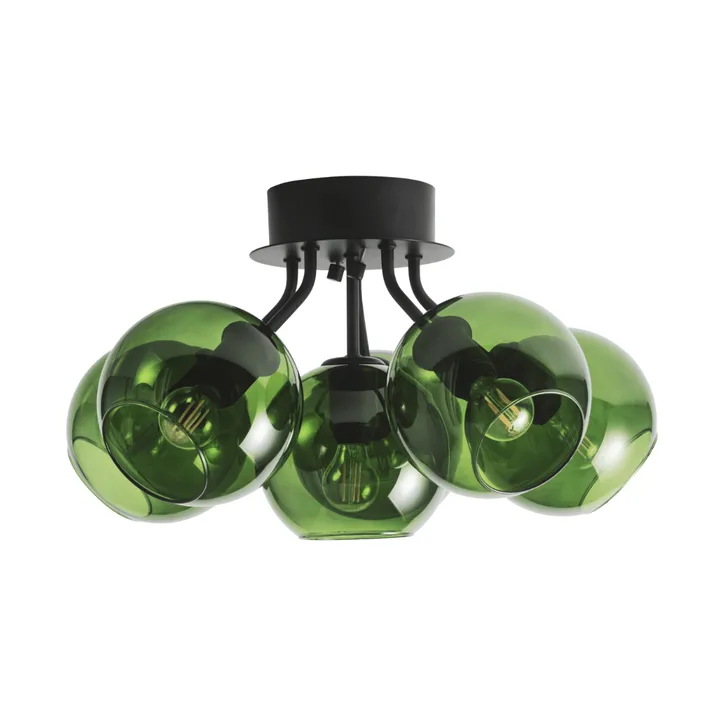 Plafonnier Tage - Noir, verre vert - CO Bankeryd