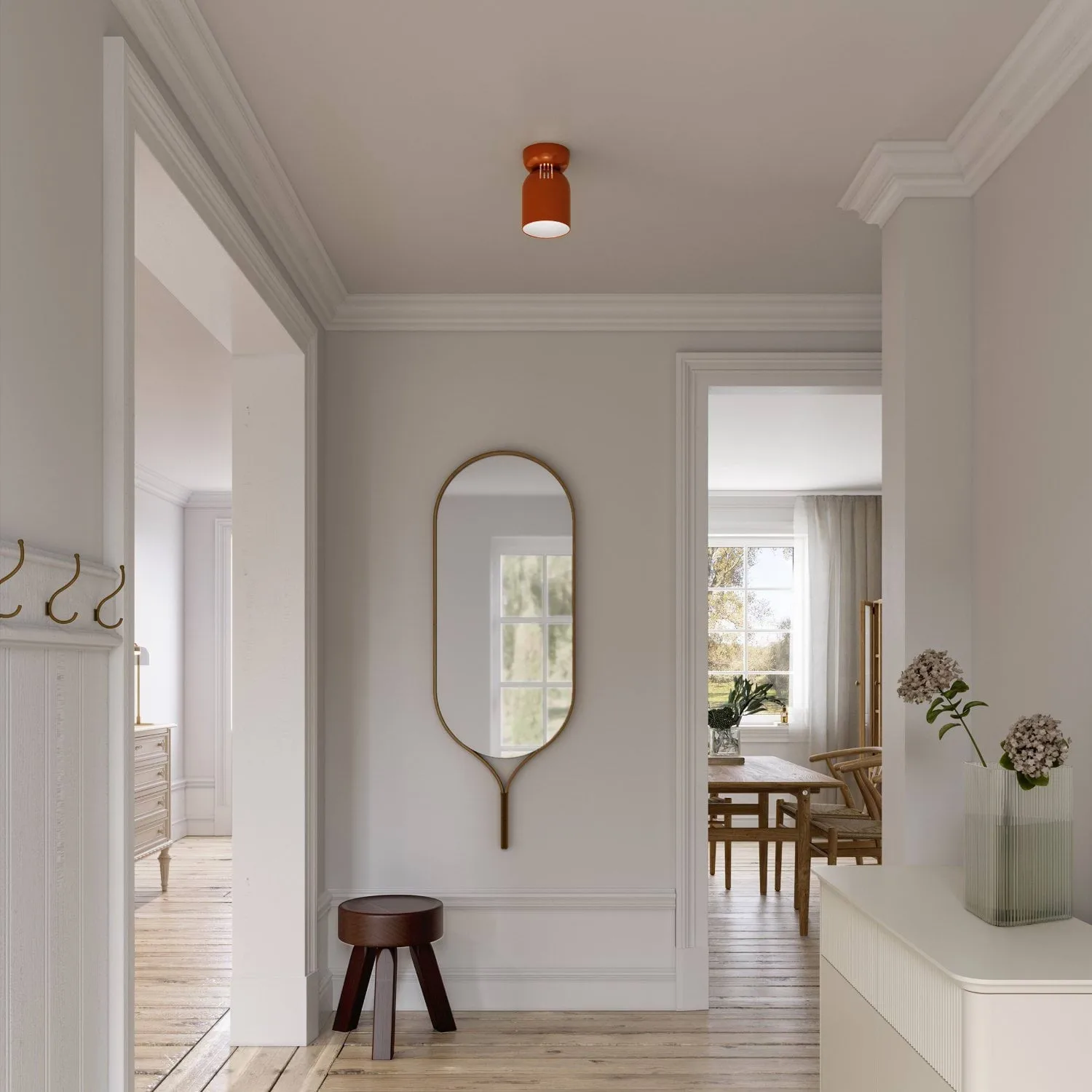 Spot de plafond Lennon, Orange brûlé, Ø12,5x19,5 cm CO Bankeryd