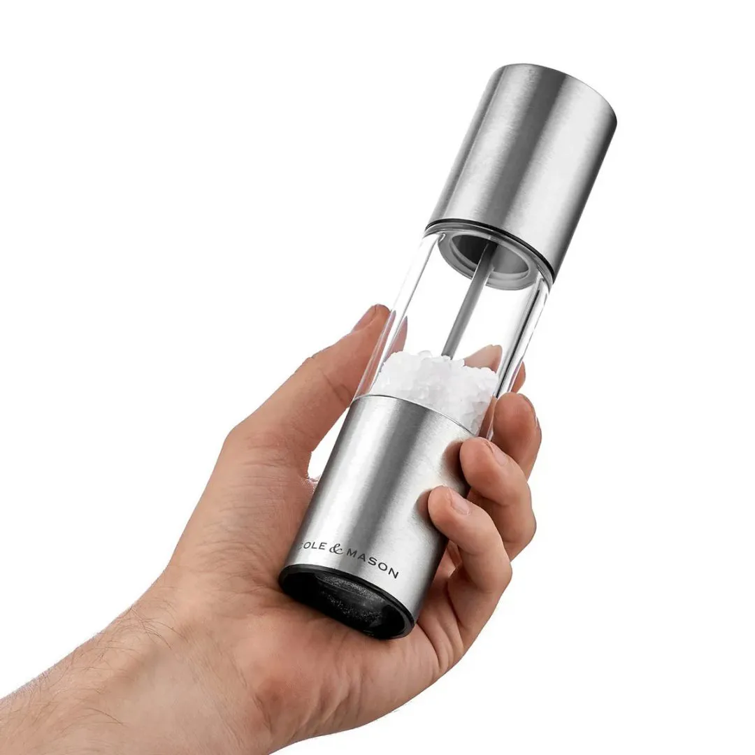 Ensemble de moulins OSLO 18,5 cm clair, Acier inoxydable Cole & Mason