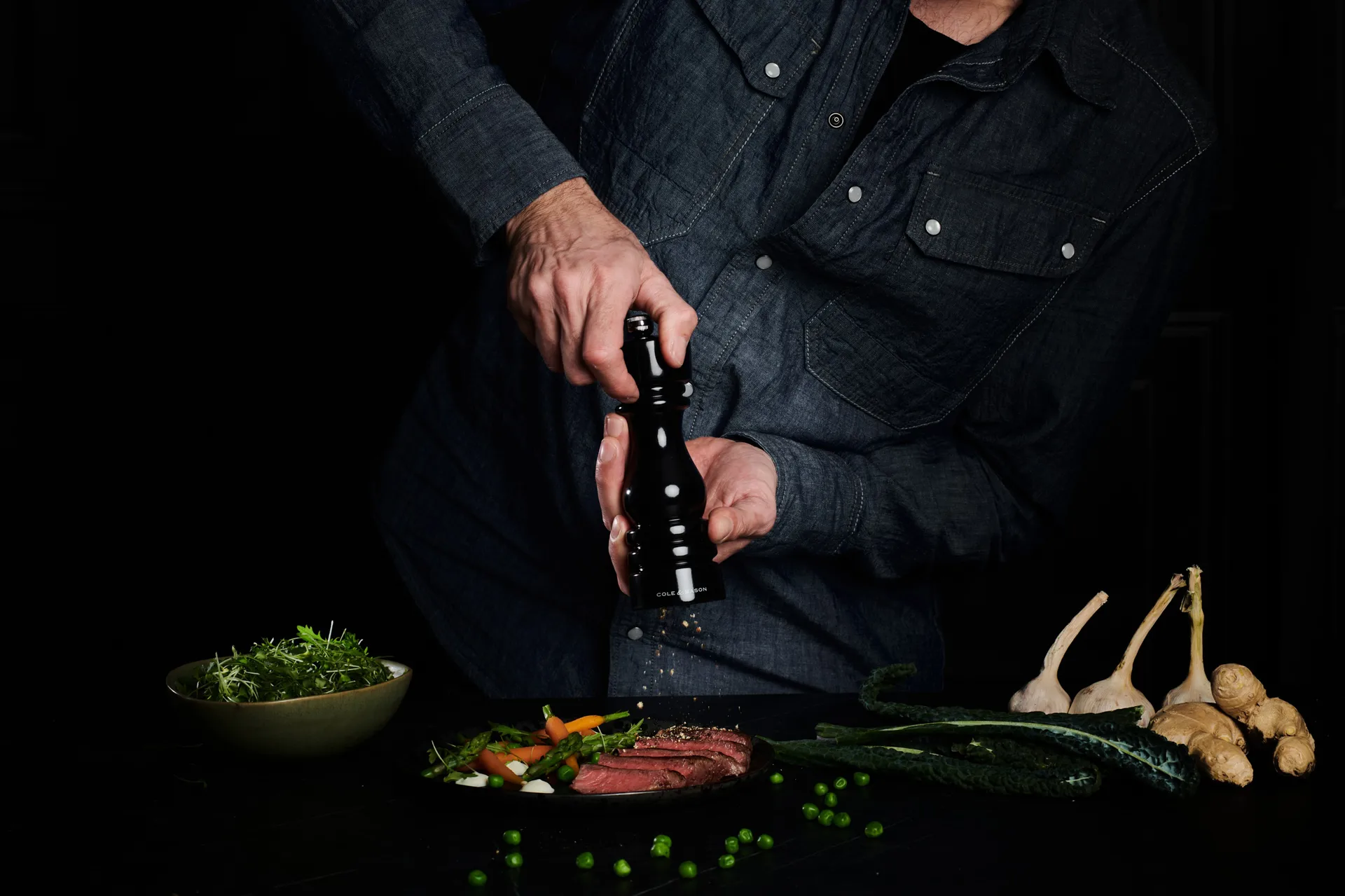 Ensemble moulins à sel et poivre Gloss London, 18 cm Cole & Mason