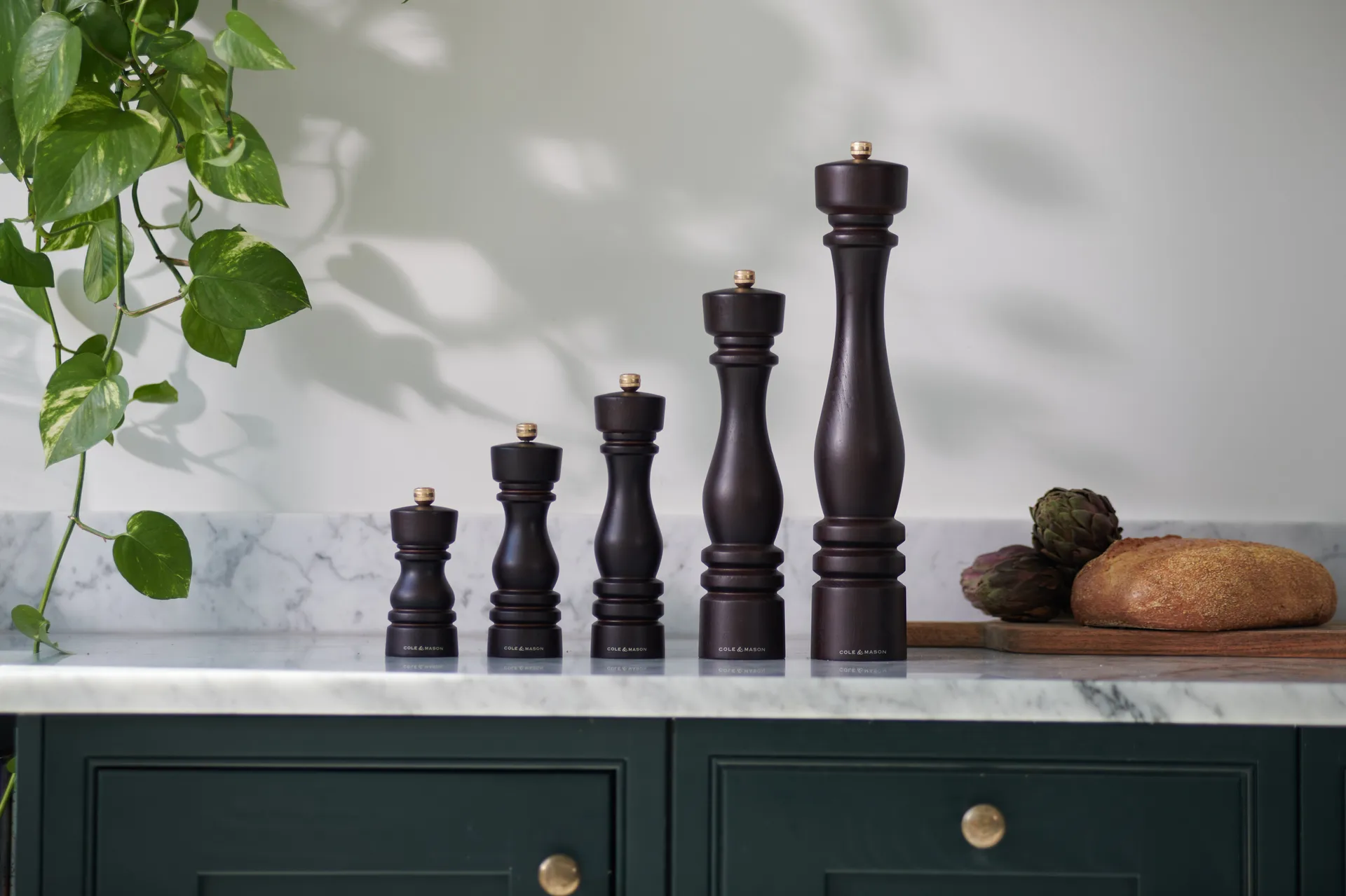 Ensemble moulins à sel et poivre London 13 cm, Chocolat Cole & Mason