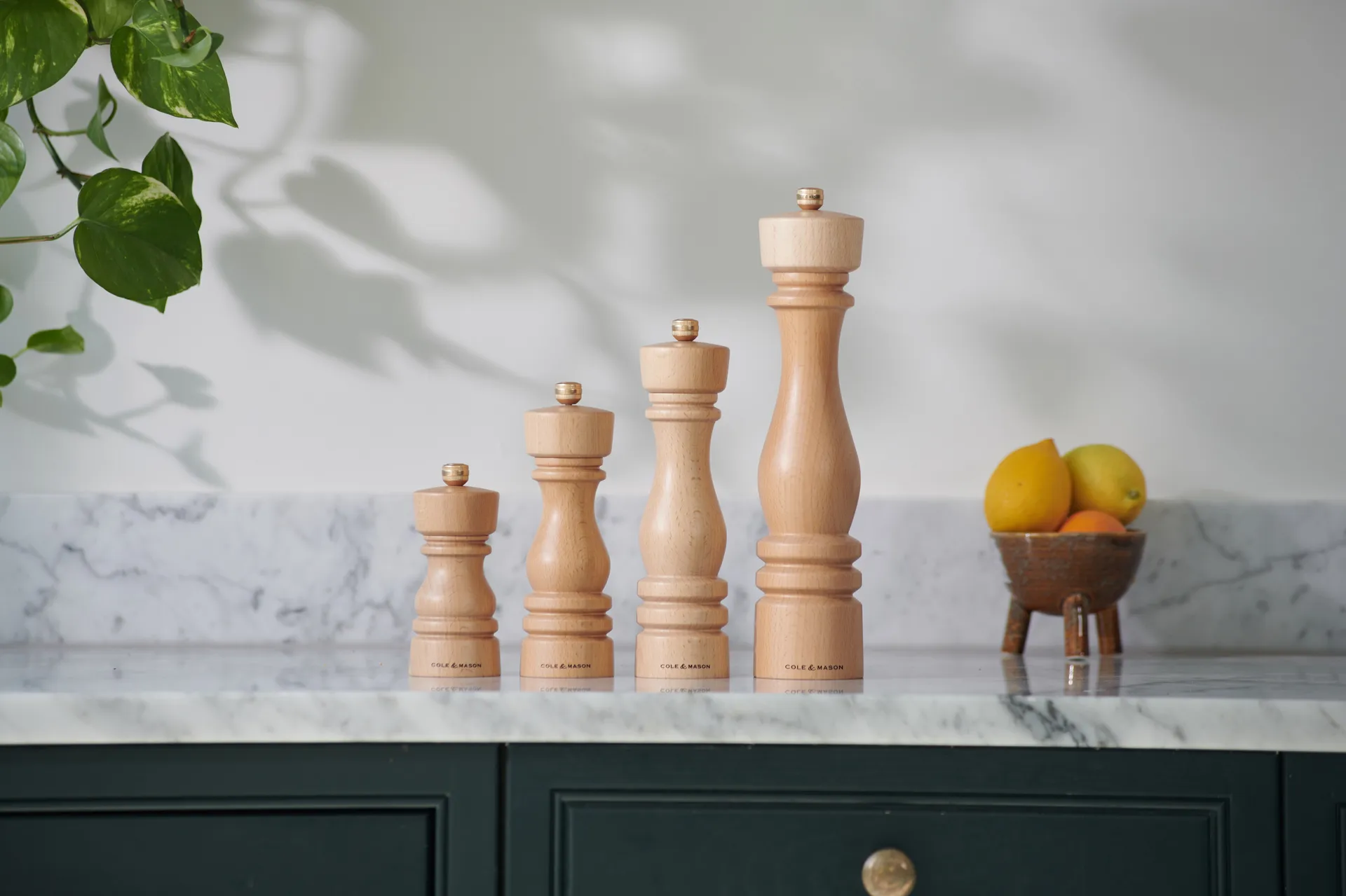 Ensemble moulins à sel et poivre London 13 cm, Naturel Cole & Mason