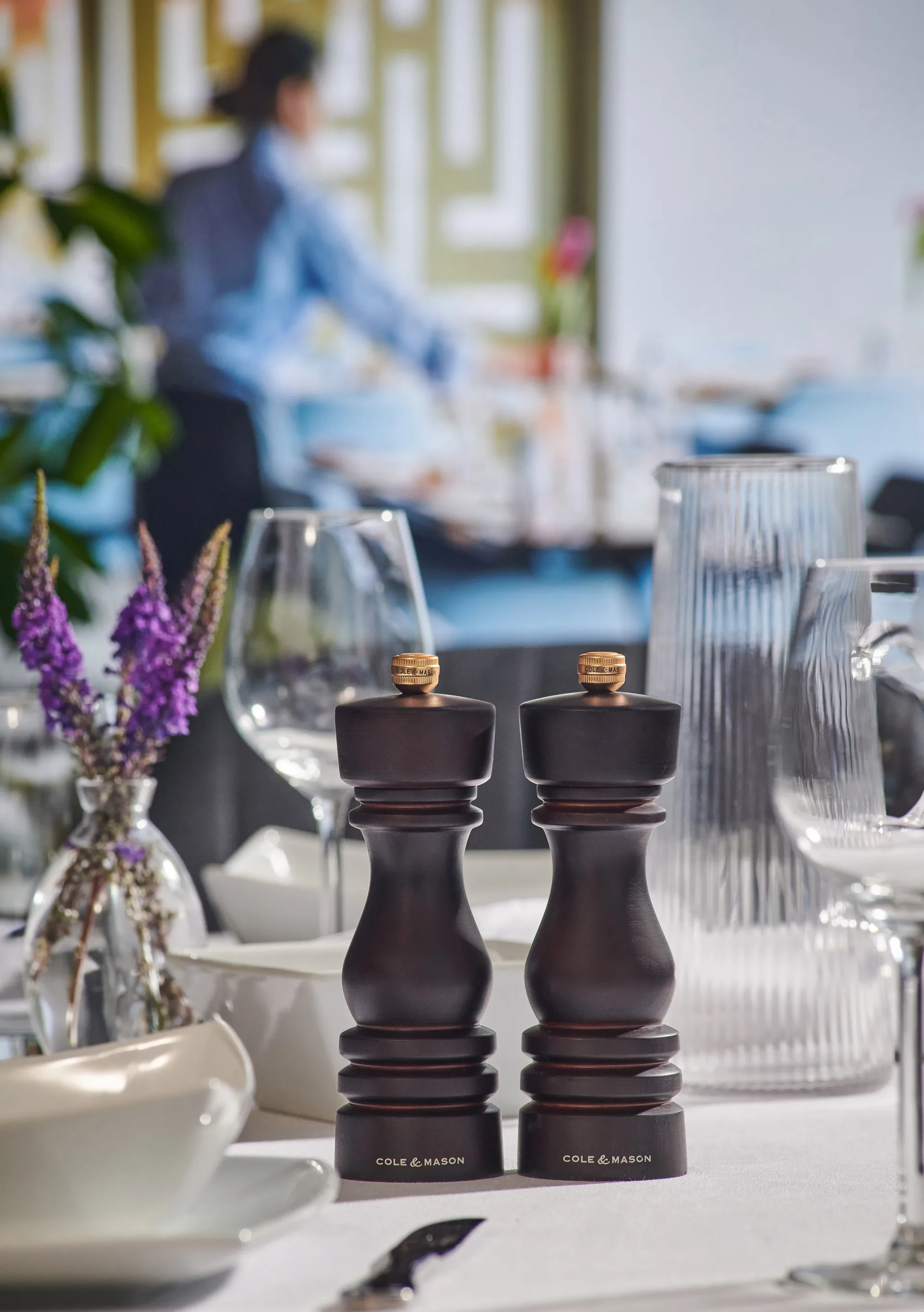 Ensemble moulins à sel et poivre London 18 cm, Chocolat Cole & Mason