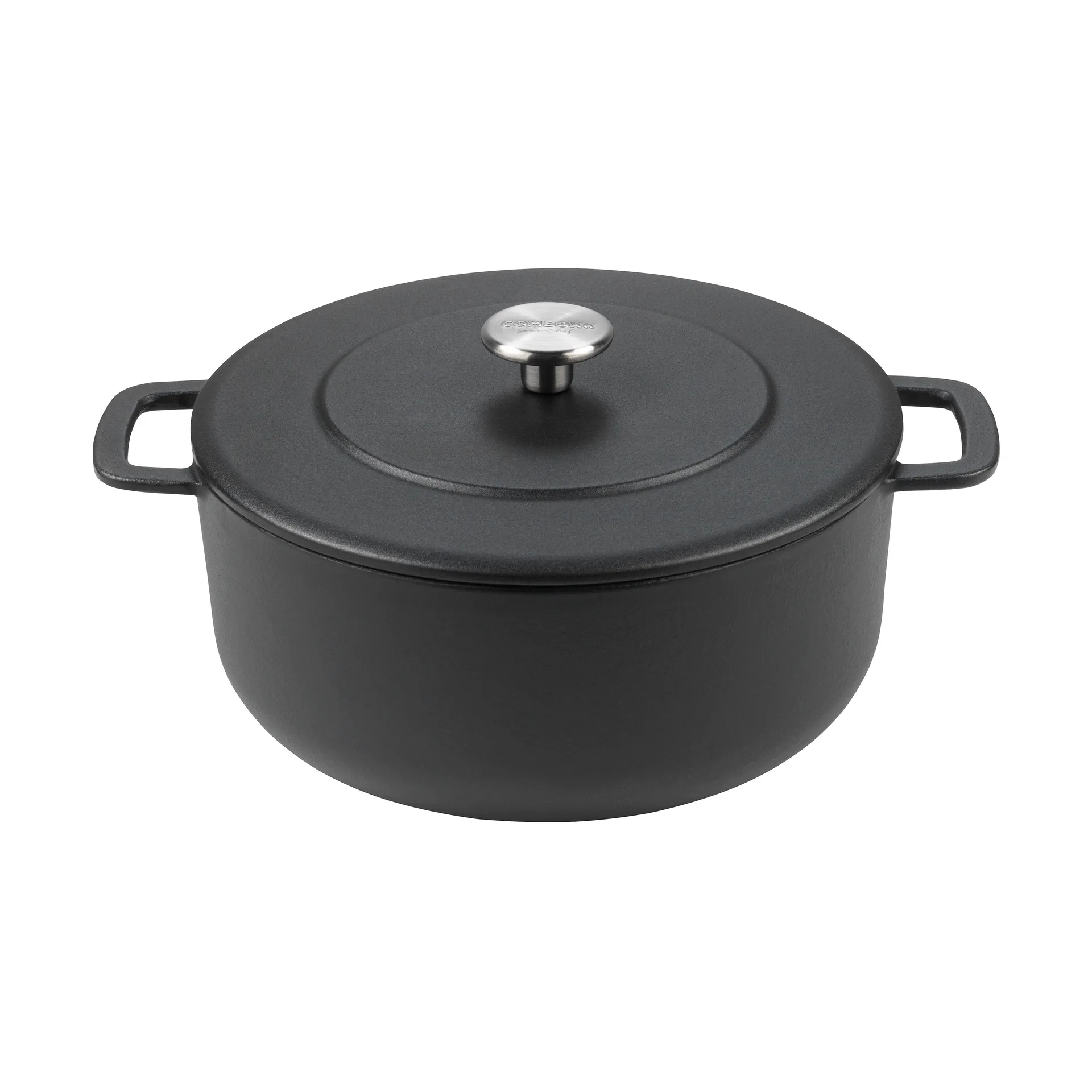 Cocotte Combekk Enameled en fonte émaillée Ø24 cm, Black Combekk
