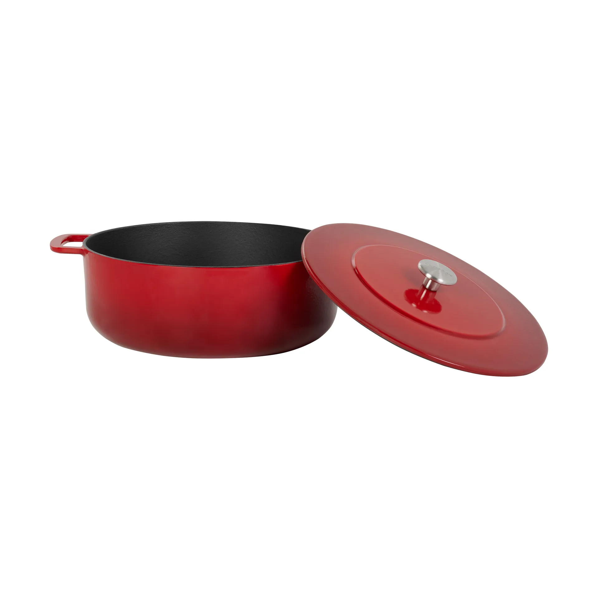 Cocotte Combekk Enameled en fonte émaillée Ø28 cm, Cherry Combekk