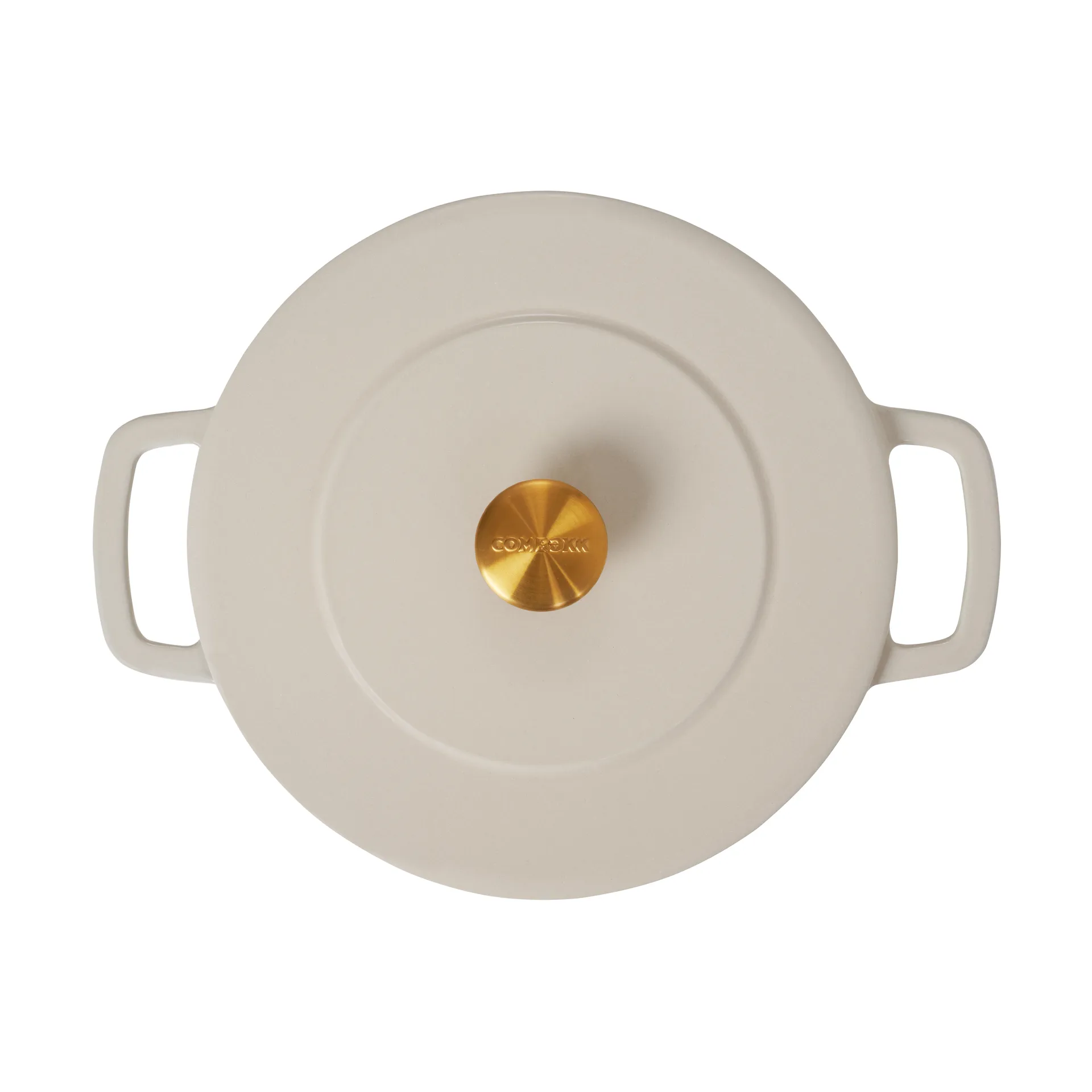 Cocotte Combekk Enameled en fonte émaillée Ø28 cm, Sand-gold knob Combekk