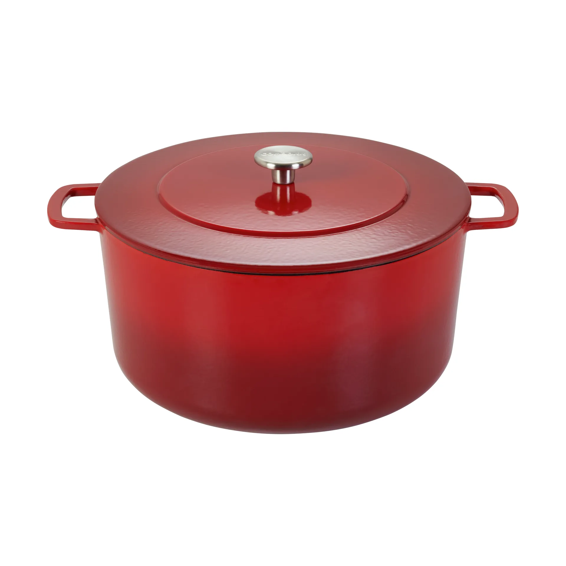 Cocotte Combekk Enameled en fonte émaillée Ø32 cm, Cherry-silver knob Combekk