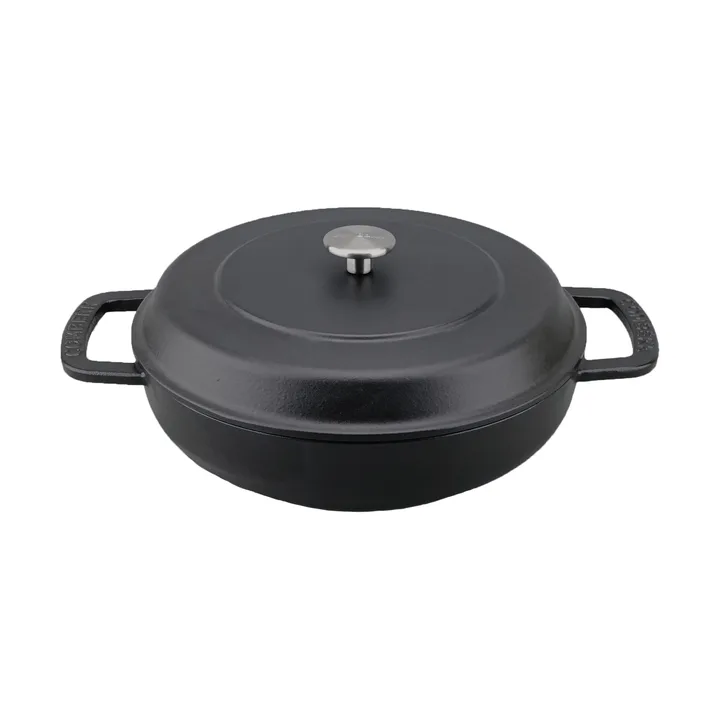 Sauteuse Combekk Enameled en fonte émaillée Ø28 cm - Black-silver knob - Combekk