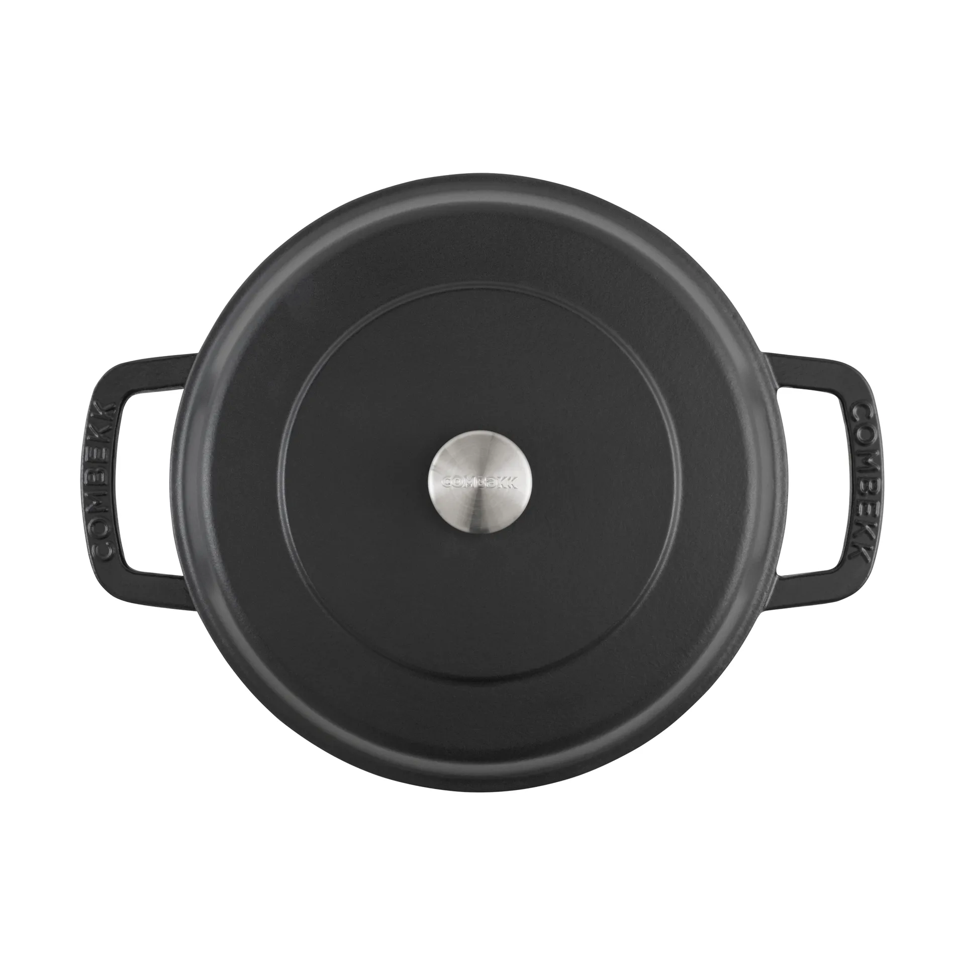 Sauteuse Combekk Enameled en fonte émaillée Ø28 cm, Black-silver knob Combekk