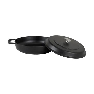 Sauteuse Combekk Enameled en fonte émaillée Ø28 cm - Black-silver knob - Combekk