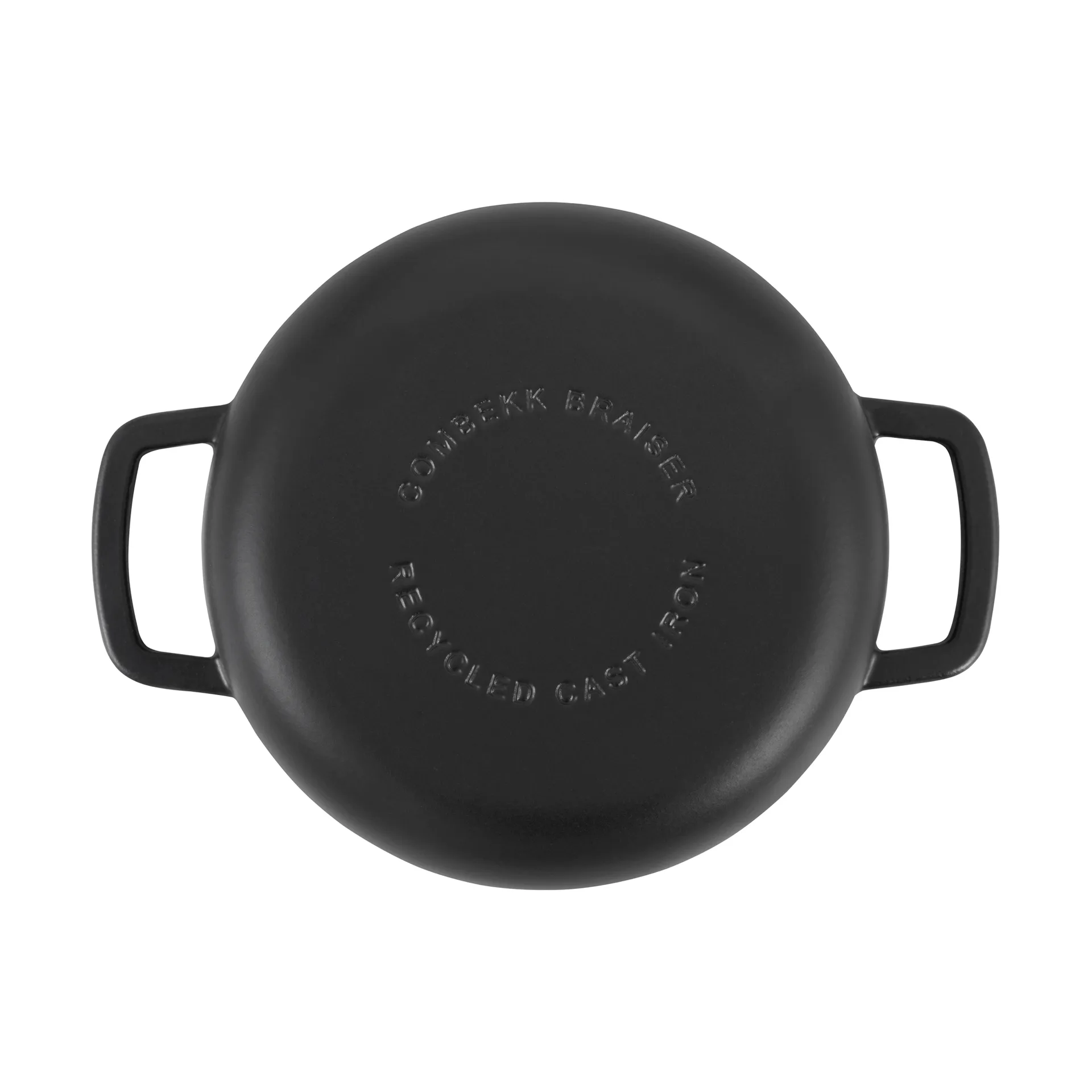 Sauteuse Combekk Enameled en fonte émaillée Ø28 cm, Black-silver knob Combekk
