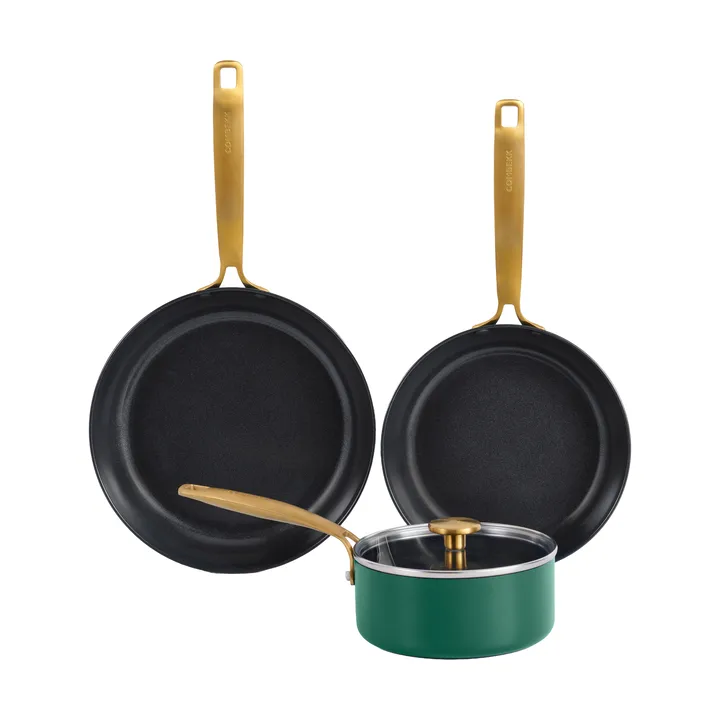 Set de casseroles et poêles Combekk Element, 4 pièces - Holly Green - Combekk