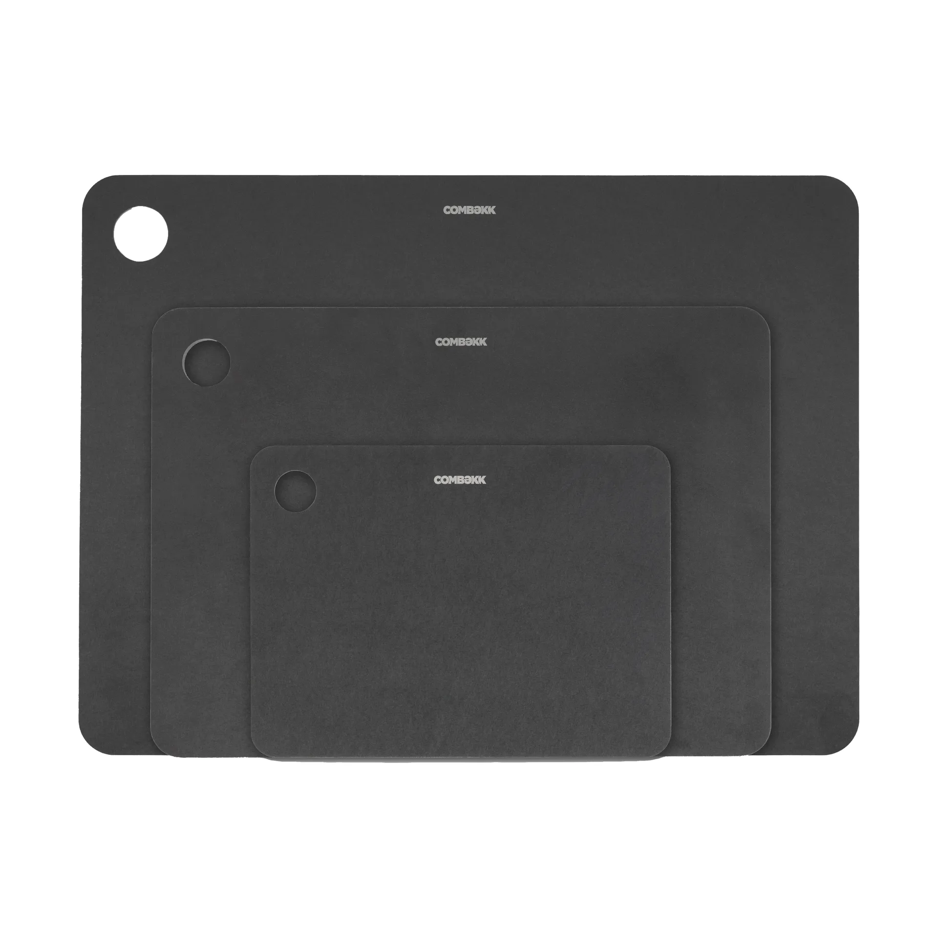 Set de planches à découper Combekk en bois, 3 pièces, Black Combekk