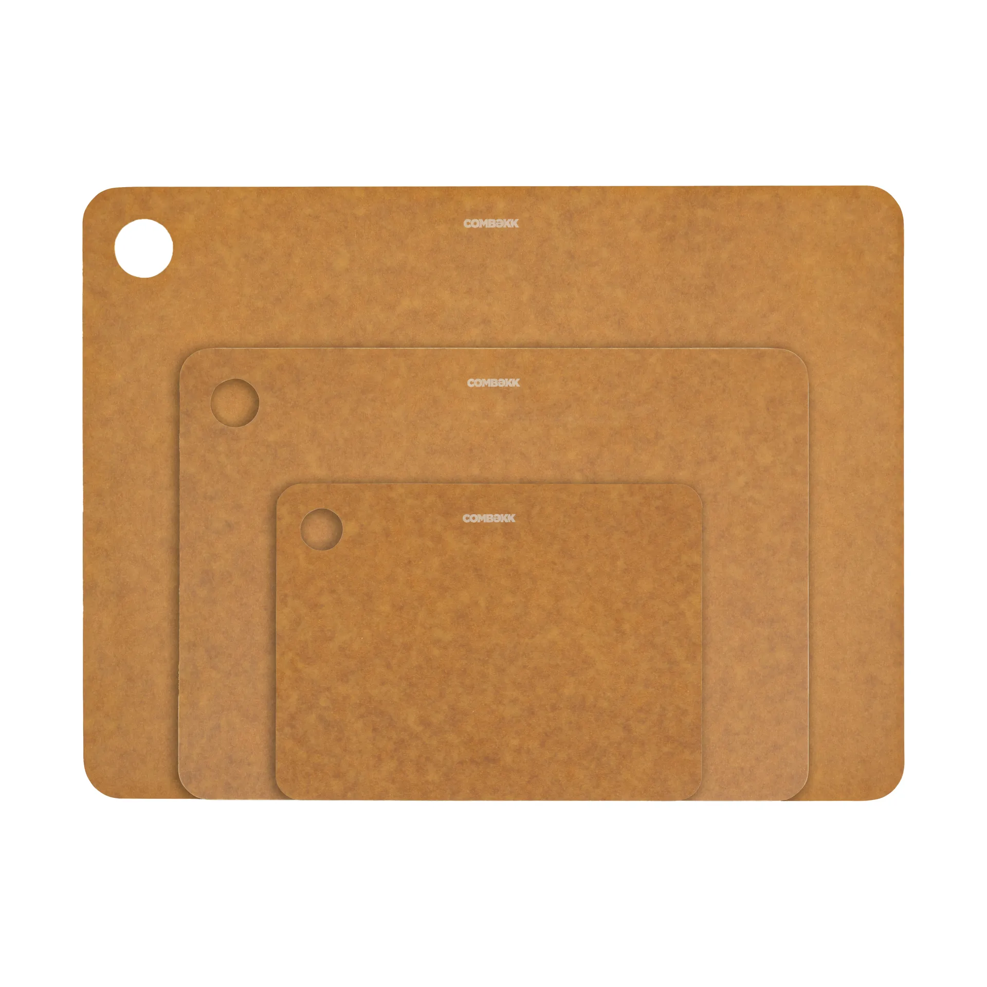 Set de planches à découper Combekk en bois, 3 pièces, Brown Combekk