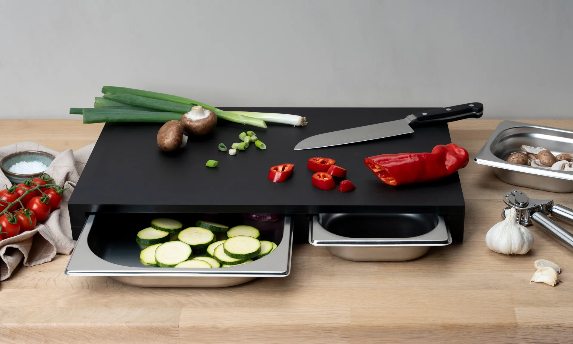 Planche à découper Duracore 2 tiroirs, 49,5x32,5 Continenta