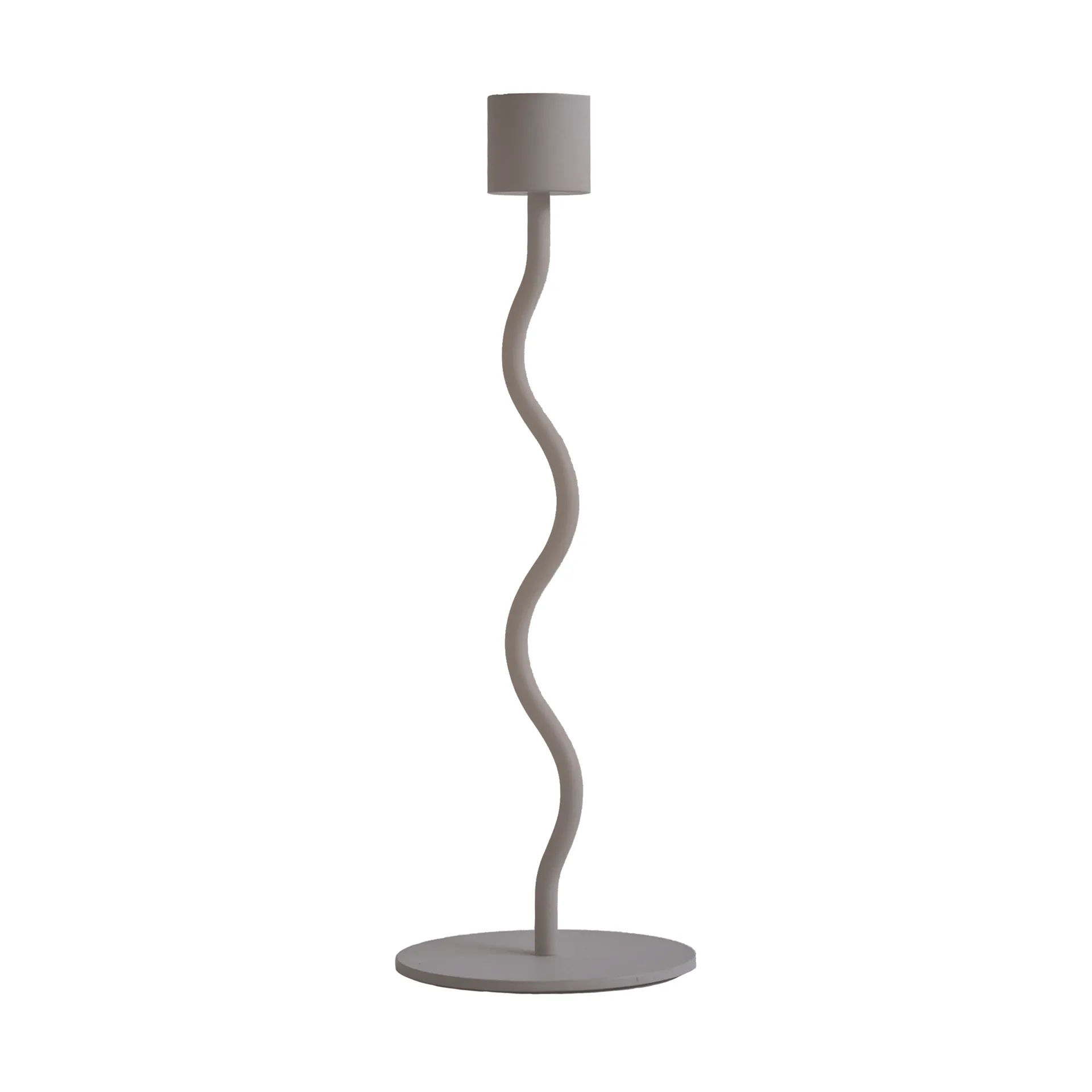 Bougeoir Curved 23 cm, Taupe Cooee Design