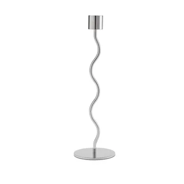 Bougeoir Curved 26 cm - Acier inoxydable - Cooee Design