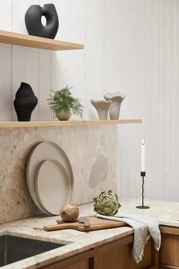 Bougeoir Curved 26 cm - Noir - Cooee Design