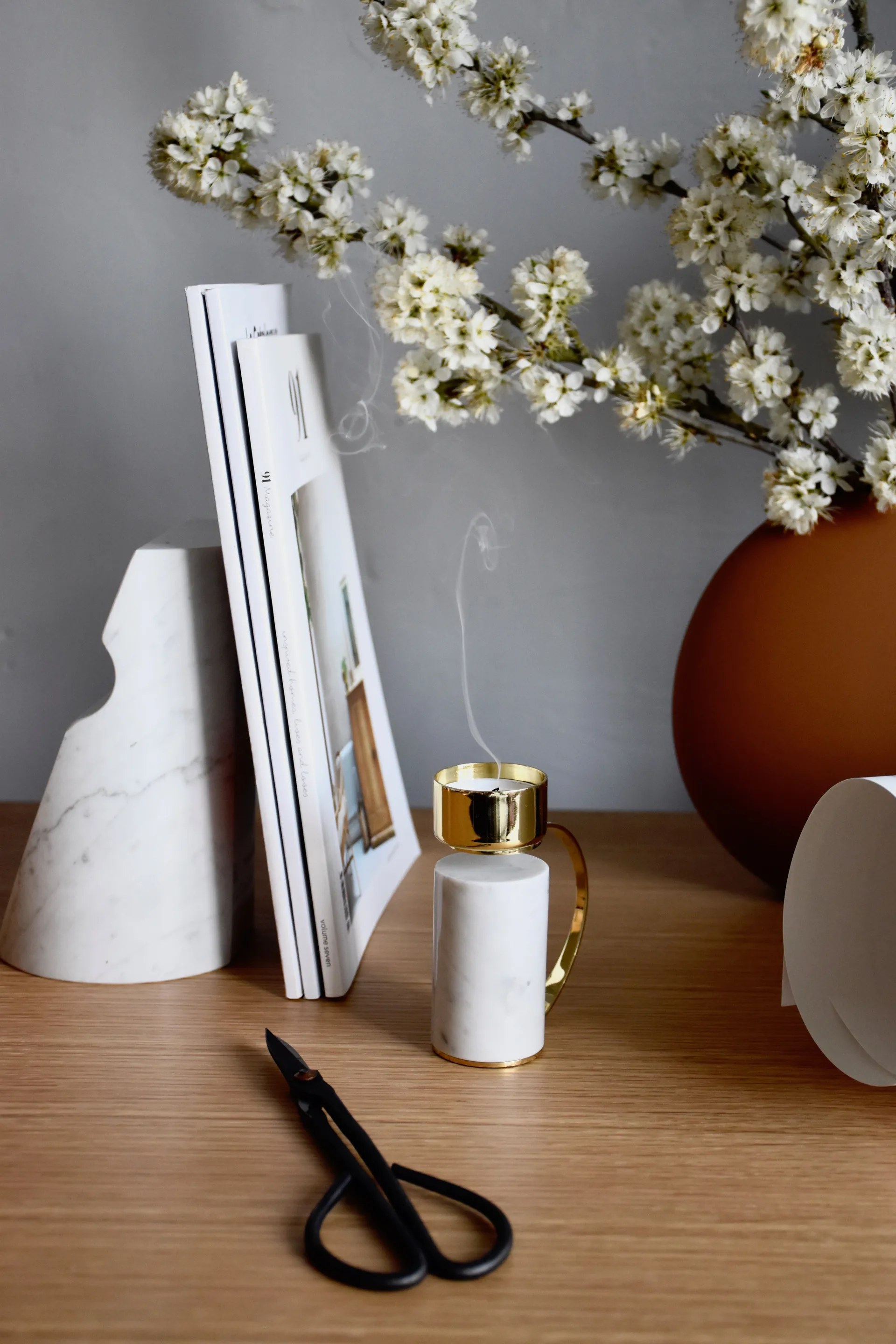 Bougeoir Heavy, Carrara Cooee Design