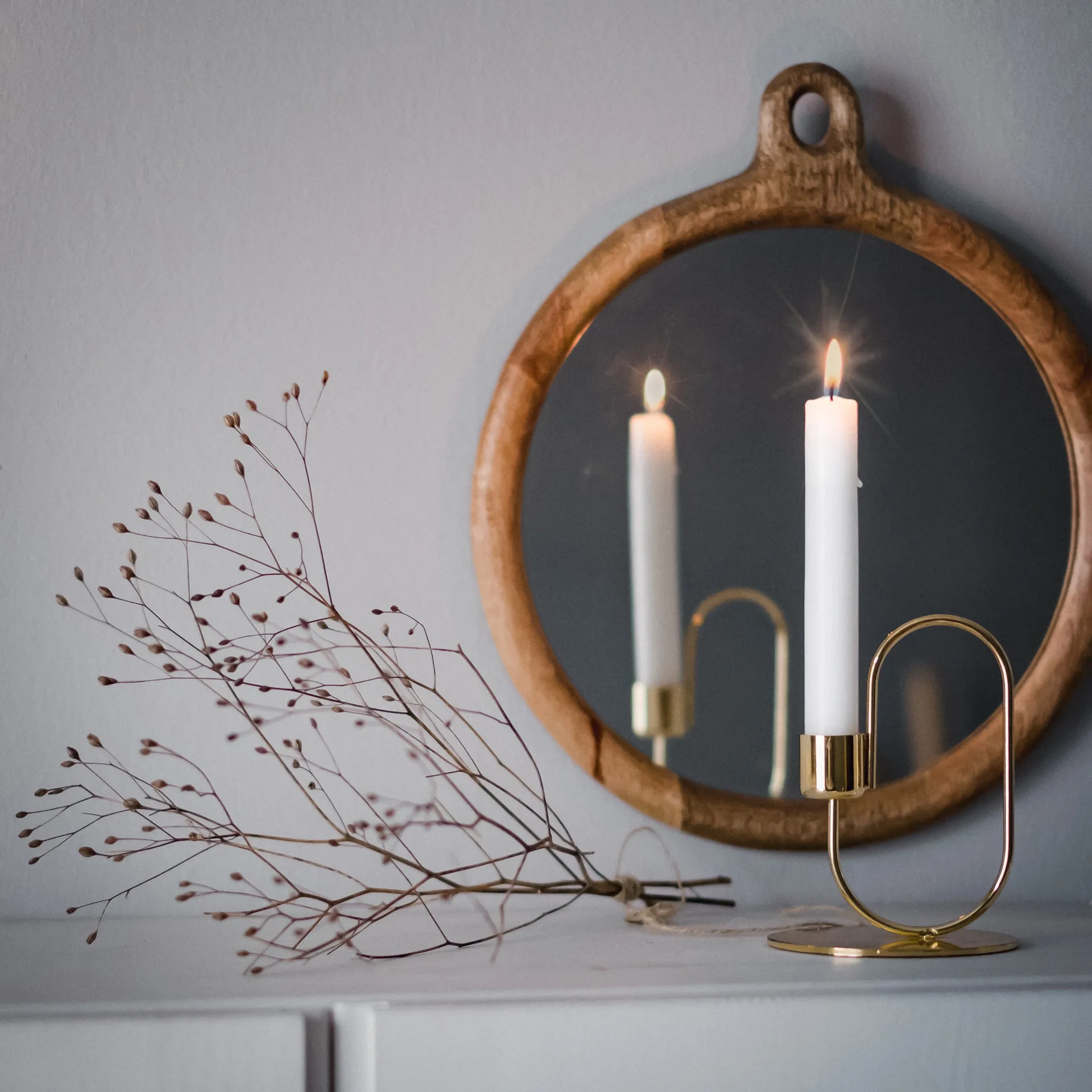 Bougeoir Swoop, Laiton Cooee Design