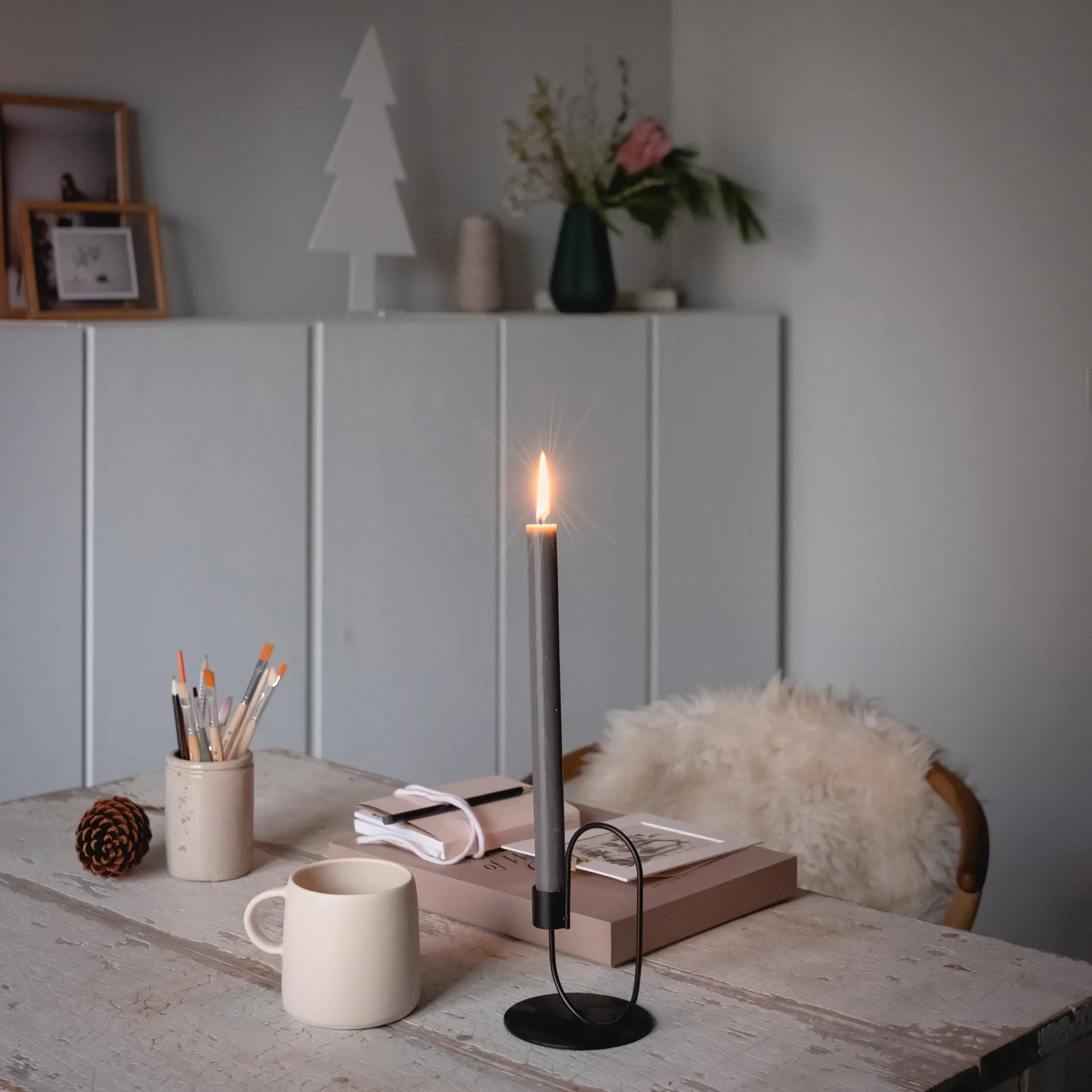 Bougeoir Swoop, Noir Cooee Design