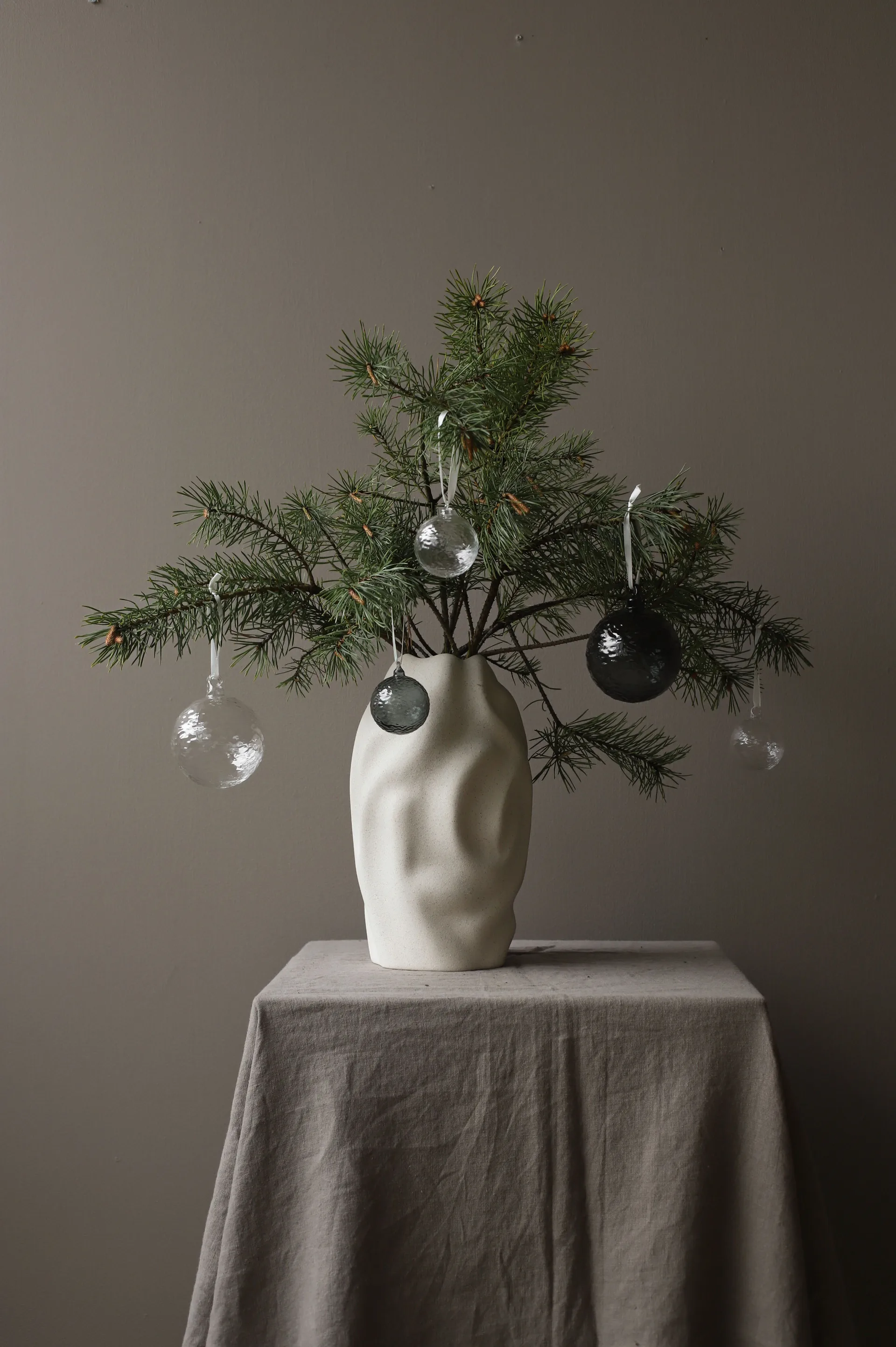 Boule de Noël Gry Marble Ø5 cm, Clear Cooee Design